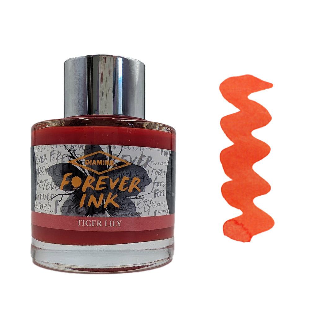 Diamine Forever Ink - Permanent Pigment Fountain Pen Ink, 50ml Bottle - Ideal for Calligraphy, Journaling & Professional Writing