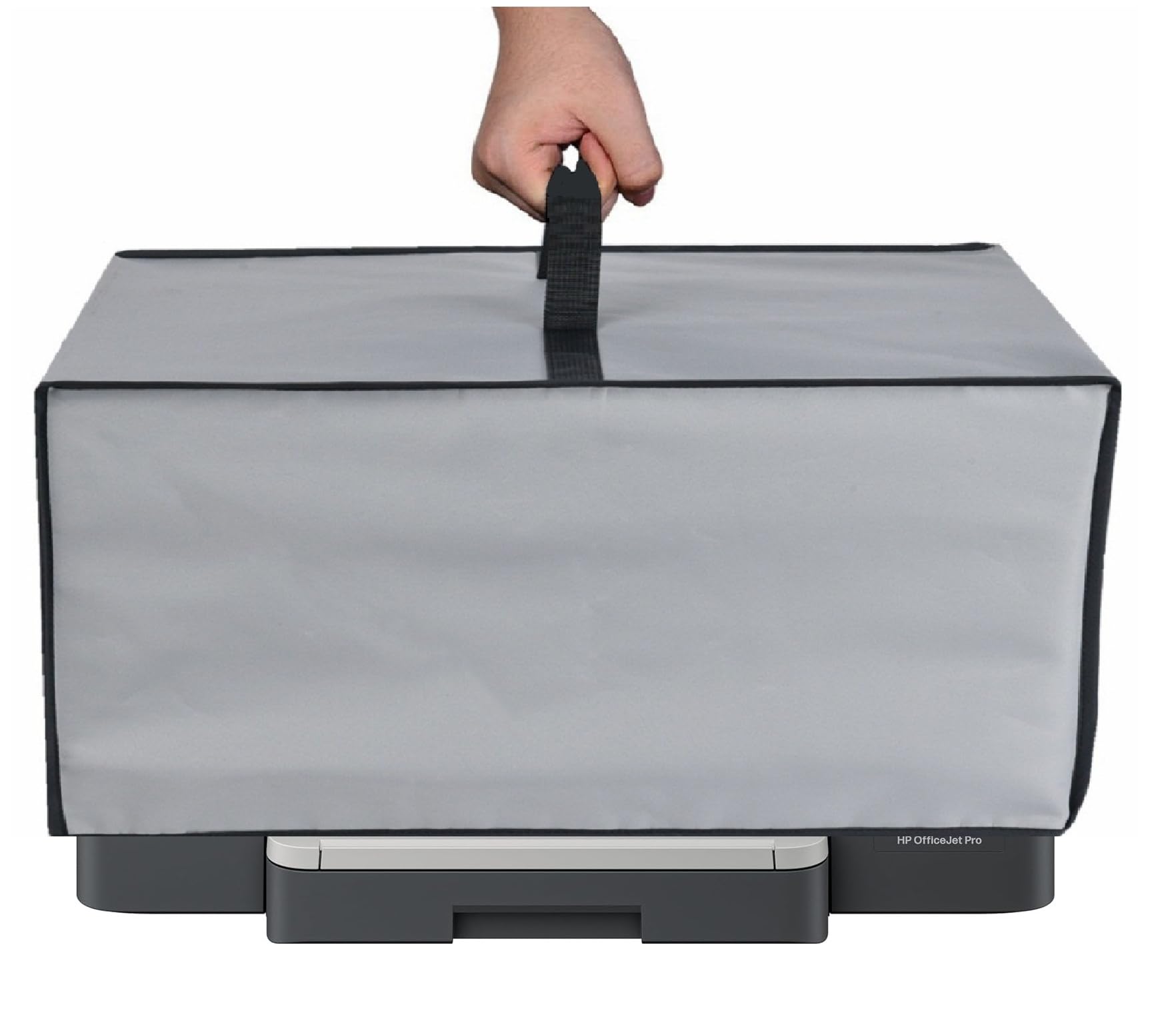 Heavy Duty Waterproof UV-Resistant Printer Dust Cover for HP OfficeJet 8015e/Pro 8135e/9125e/8139e/ENVY Inspire 7958e - Silver Fabric Protection for Home & Office Use
