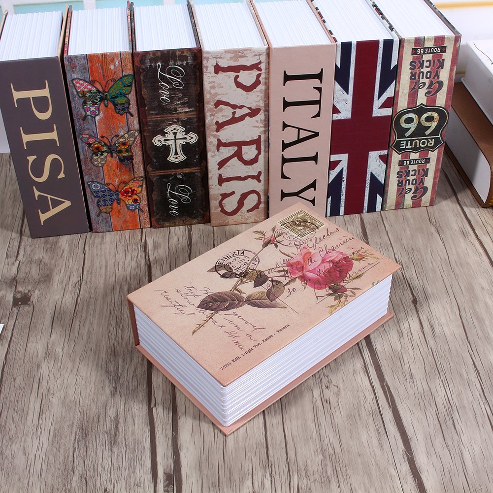 Portable Hidden Book Safe Box with Key Lock - Secure Storage for Jewelry, Passport, Money & Valuables - 7.09 x 4.53 x 2.17 inches - Perfect for Home, Travel & Secret Security