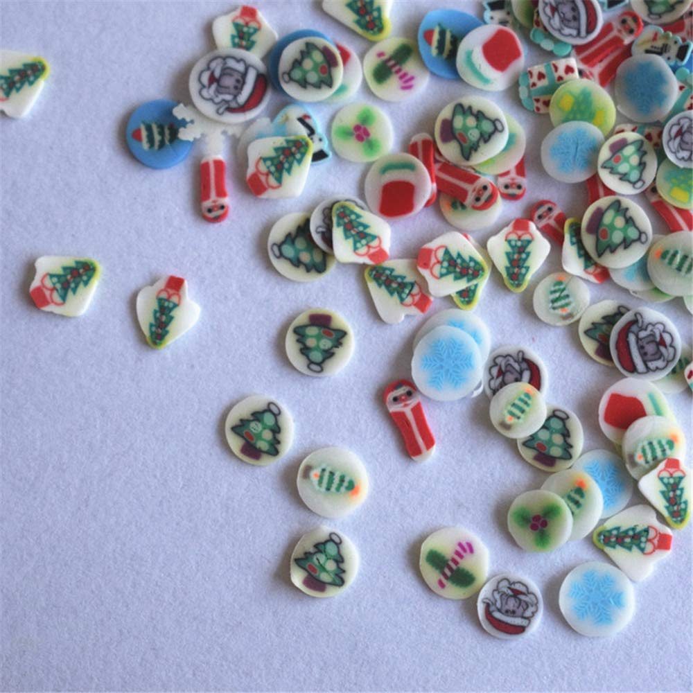 50g/Bag Christmas Style Fruit Slices for Nail Art & DIY Slime - Colorful Fruit Slicing Decorations for Lizun Slime, Resin Crafts, and Party Supplies (Perfect for Holiday Gifts & DIY Projects)