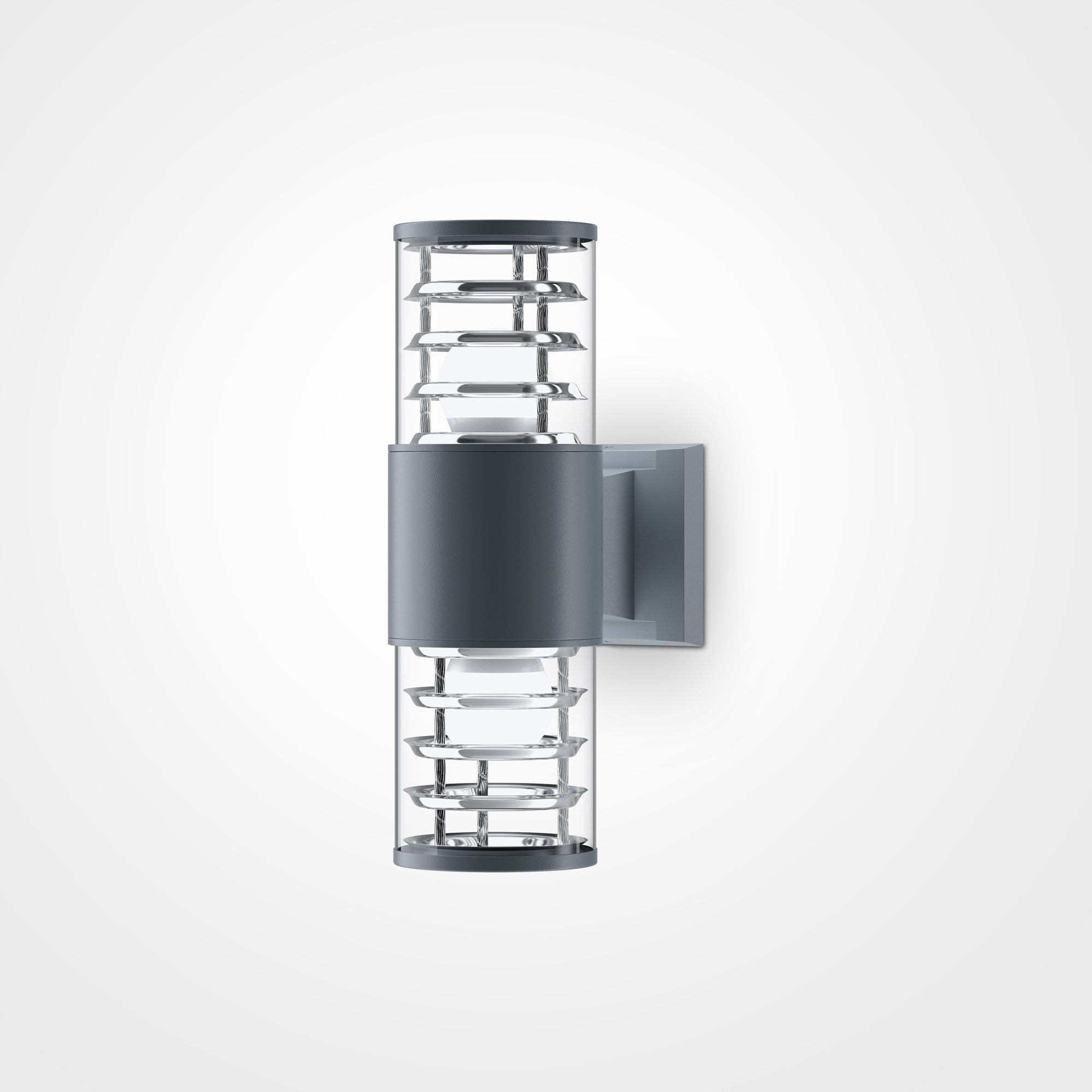 Bronx Up Down Wall Light - Modern Grey & Black Sconce for Bedroom, Living Room, and Hallway Lighting