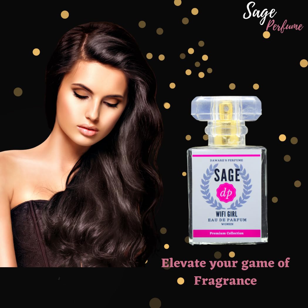 DigiPreneur Wifi Girl Sage Perfume Eau De Parfum for Women - 30ml Floral Fragrance Bottle | Long-Lasting Scent for Daily Wear, Office & Romantic Dates