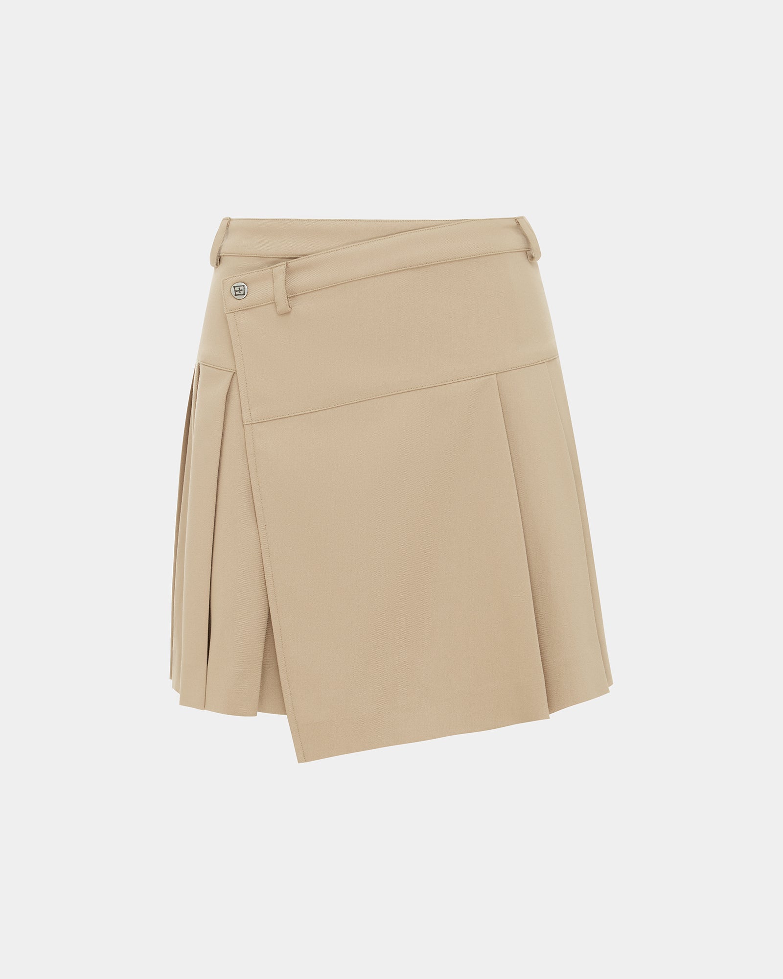 Revolver Skirt in Tan - Stylish Women's A-Line Mini Skirt for Casual Outfits & Party Wear
