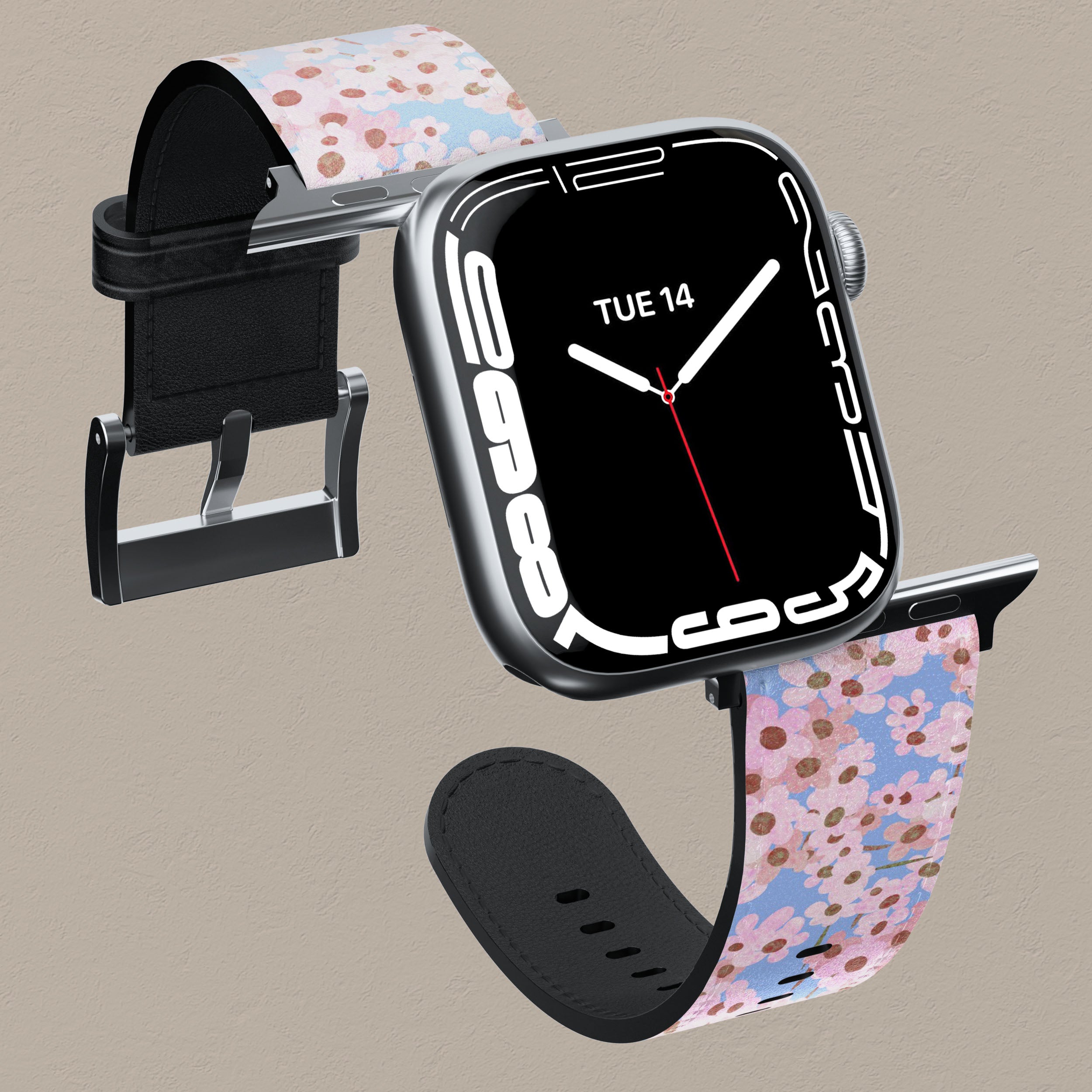 Floral Ditsy Apple Watch Band for Women - Soft Silicone Strap, Adjustable Fit - Perfect for Summer, Workouts & Everyday Wear