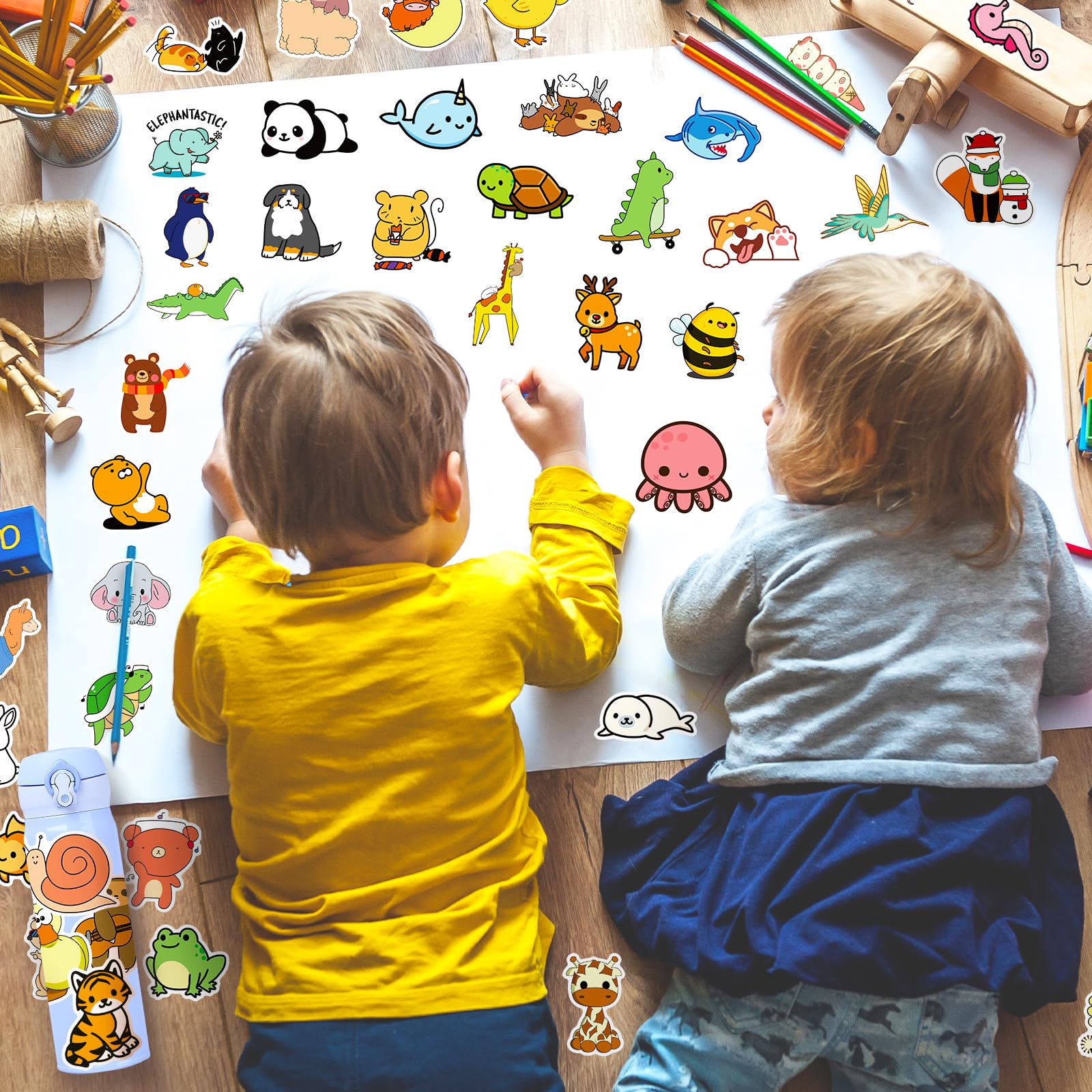 200PCS Waterproof Vinyl Stickers for Kids & Adults - Cute Laptop, Water Bottle & Skateboard Decals - Durable Sticker Pack for School, Office & DIY Crafts