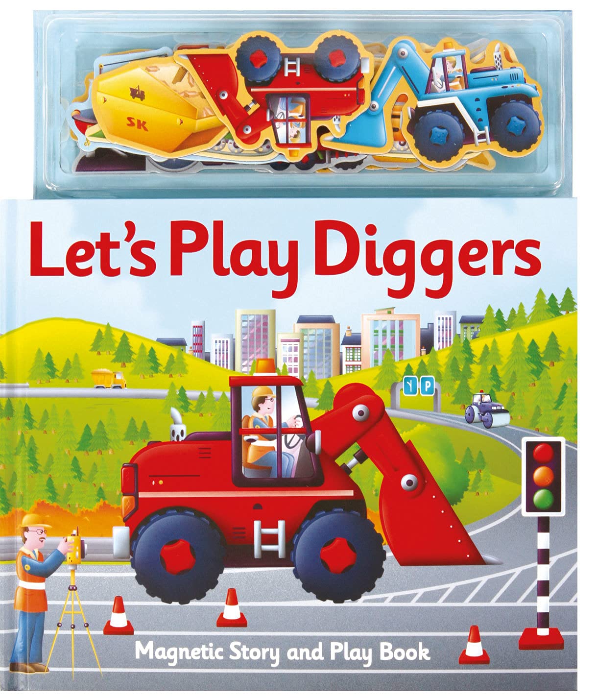 Magnetic Let's Play Diggers - Educational Construction Toy Set for Kids | STEM Learning Activity | Perfect for Indoor Play, Travel & Classroom Fun