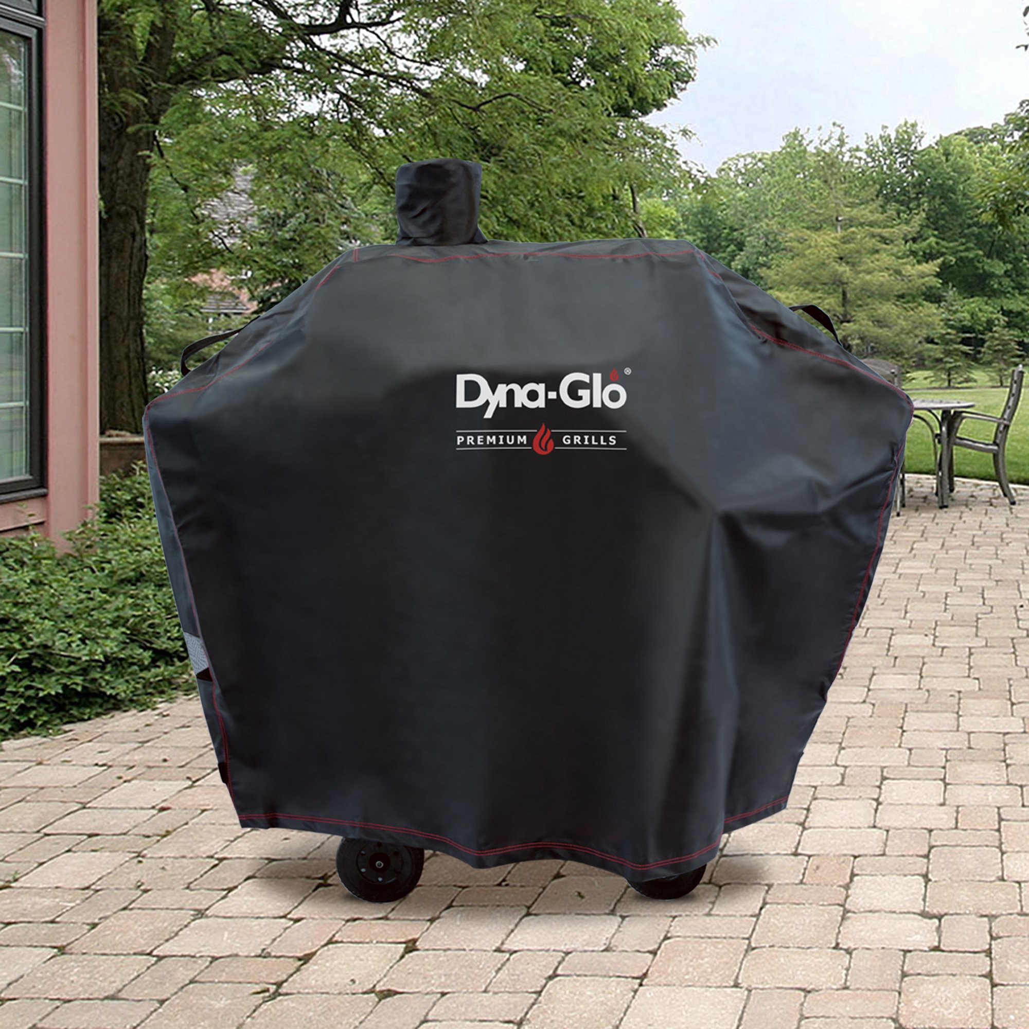 Dyna-Glo DG405CC Premium Medium Charcoal Grill Cover - Heavy Duty Waterproof BBQ Grill Protector for Outdoor Cooking & Backyard Parties