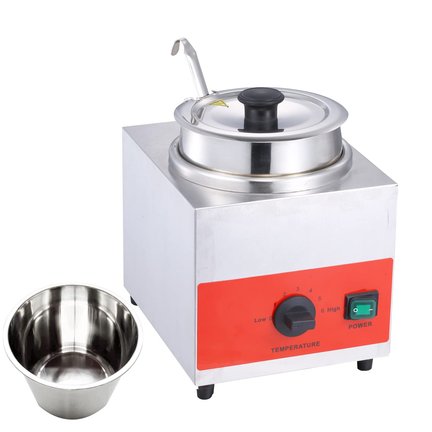 Electric Cheese Dispenser & Hot Fudge Warmer - 10 Can Capacity Food Warmer for Nachos, Sauce, Soup, Caramel, Popcorn Butter & Chocolate - Perfect for Restaurants, Movie Nights & Party Snack Stations (Includes Ladle)