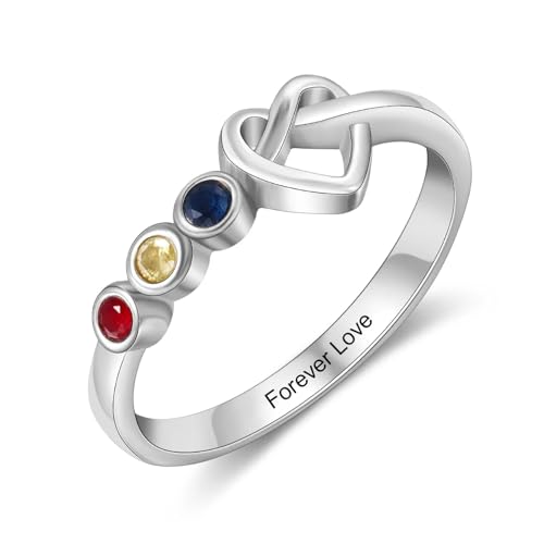 A02 3 Birthstones-White Gold