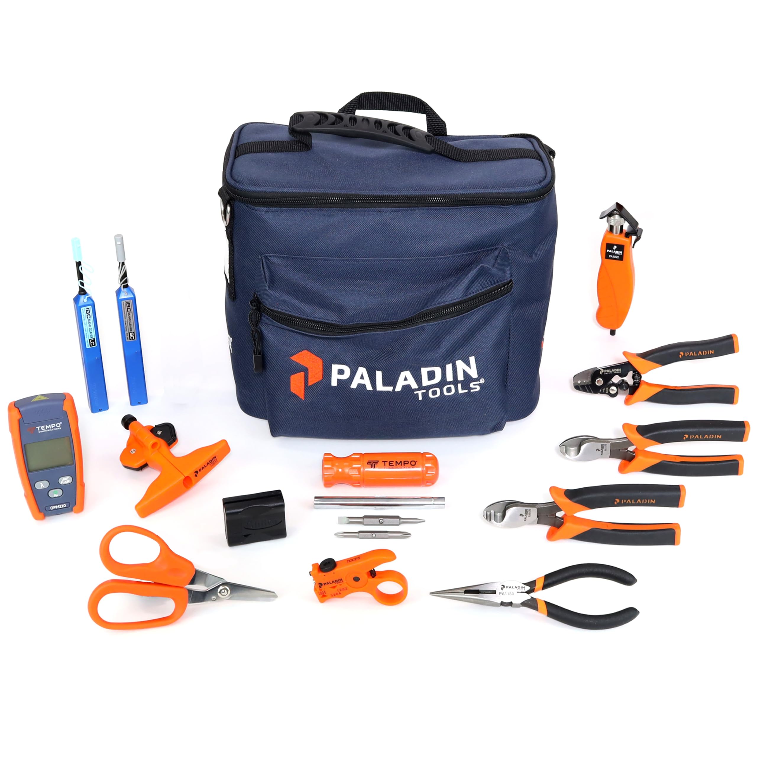 TEMPO FTK-PP Pro Plus Fiber Optic Tool Kit - Professional Fiber Optic Termination Set with Micro OPM & VFL | Complete Fiber Splicing & Testing Tools for Network Installations | Ideal for Telecom Engineers & Data Center Technicians