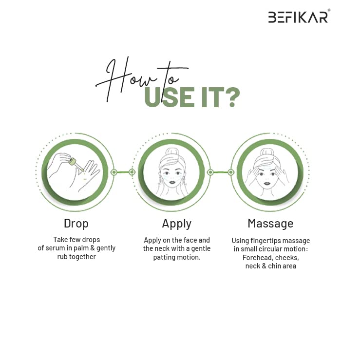 BEFIKAR Rejuvenate Face Serum with Niacinamide, Azelaic Acid & Rice Water - 30ml Anti-Aging Brightening Treatment for Glowing Skin - Perfect for Daily Skincare Routine & Nighttime Use