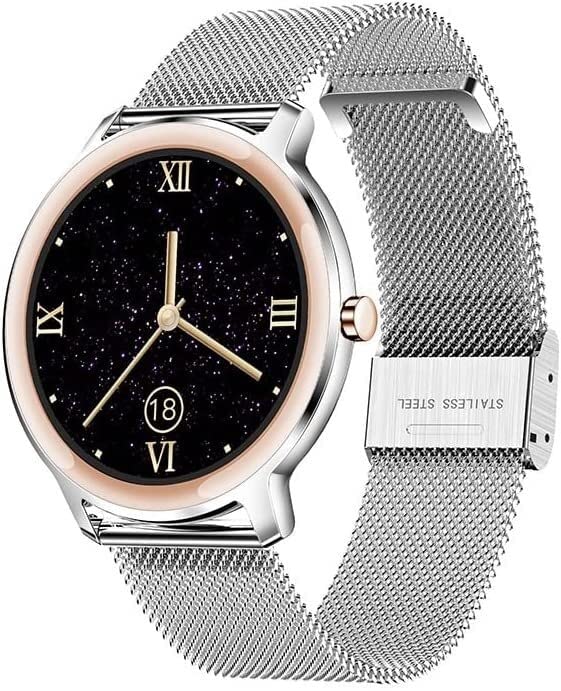 QINERSAW Women's Smart Watch - Touch Screen, Waterproof Fitness Tracker with Heart Rate Monitor, Compatible with Android & iOS Phones - Perfect for Workouts, Running, Swimming & Daily Activity Tracking