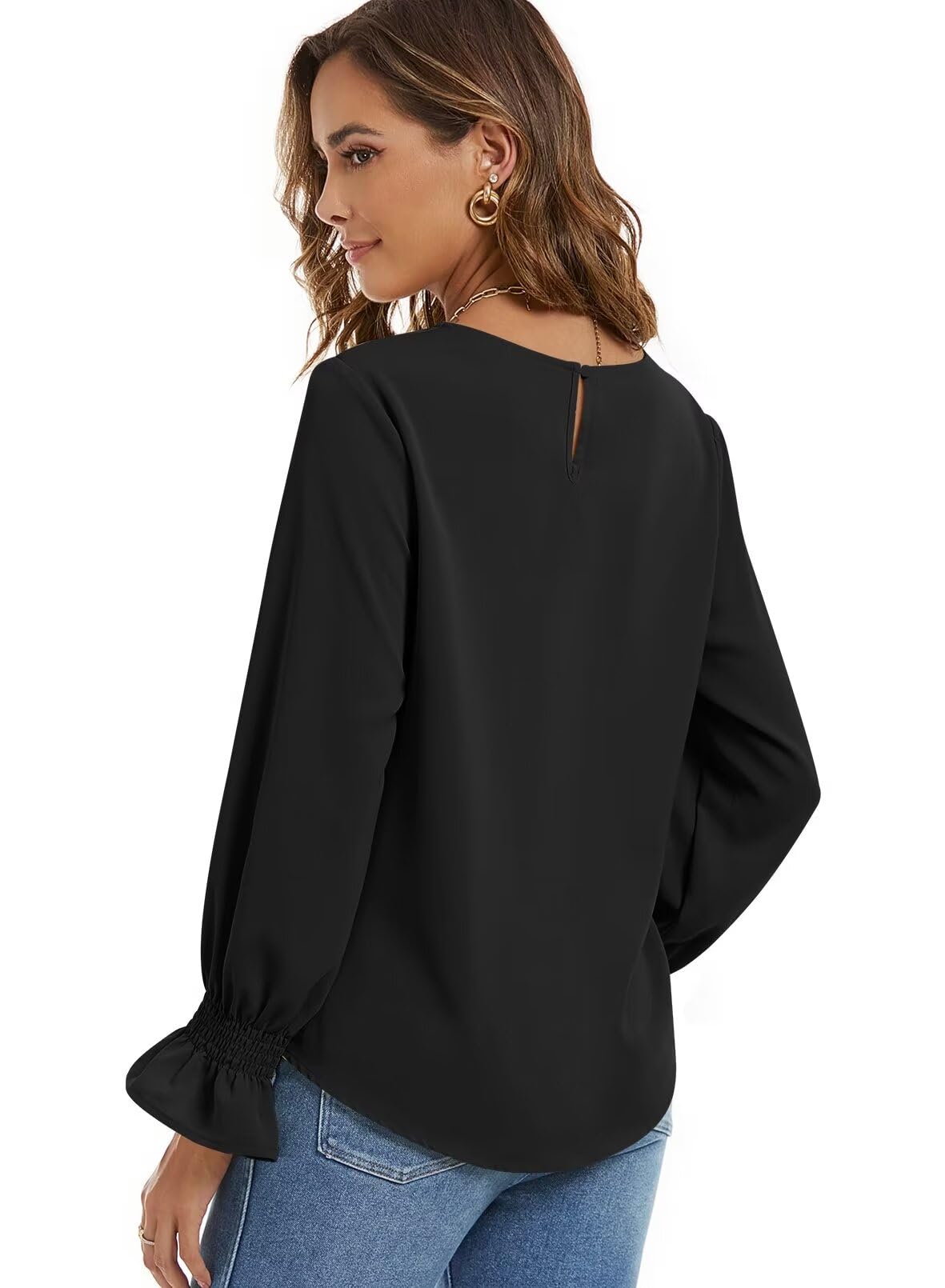 QACOHU Women's Color Block Leopard Print T-Shirt - Casual Long Sleeve Tunic Top for Women | Perfect for Everyday Wear, Office Outfits & Weekend Outings