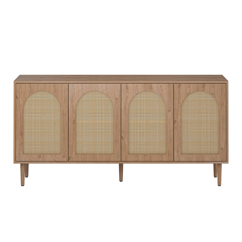 Norbert 63-Inch Wide Sideboard with Storage - Modern Buffet Cabinet for Dining Room, Living Room & Entryway - Solid Wood Console Table with 4 Drawers & 2 Doors (Espresso Finish)