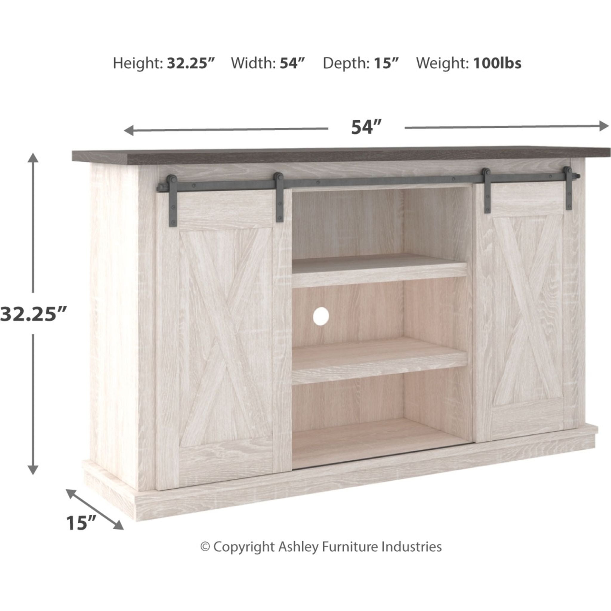 Dorrinson TV Stand with Two-Tone Finish - Modern Entertainment Center for Living Room, Bedroom & Home Theater