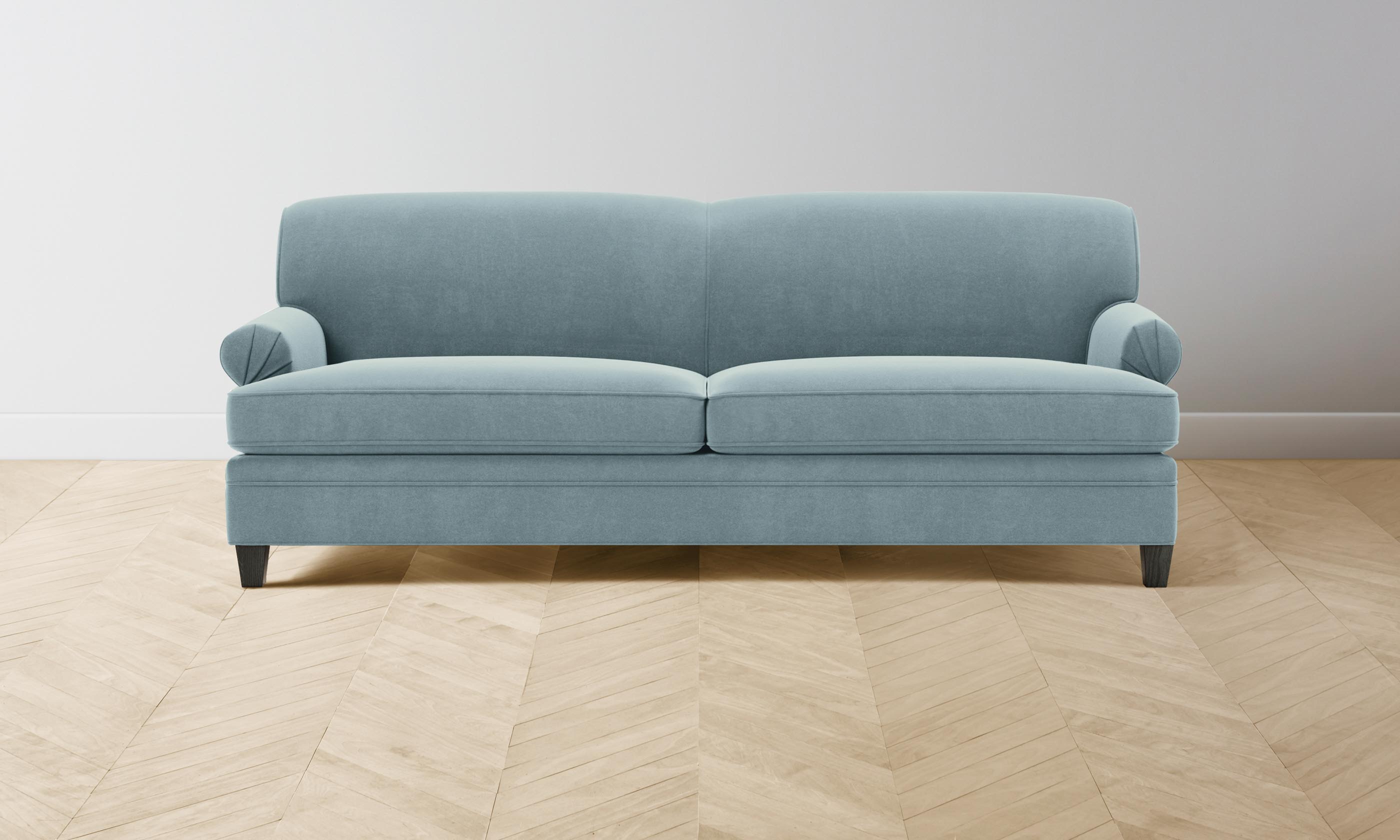 Carmine Sofa - Luxurious Mohair Upholstery in Slate Blue | Perfect for Living Room, Lounge & Modern Home Decor