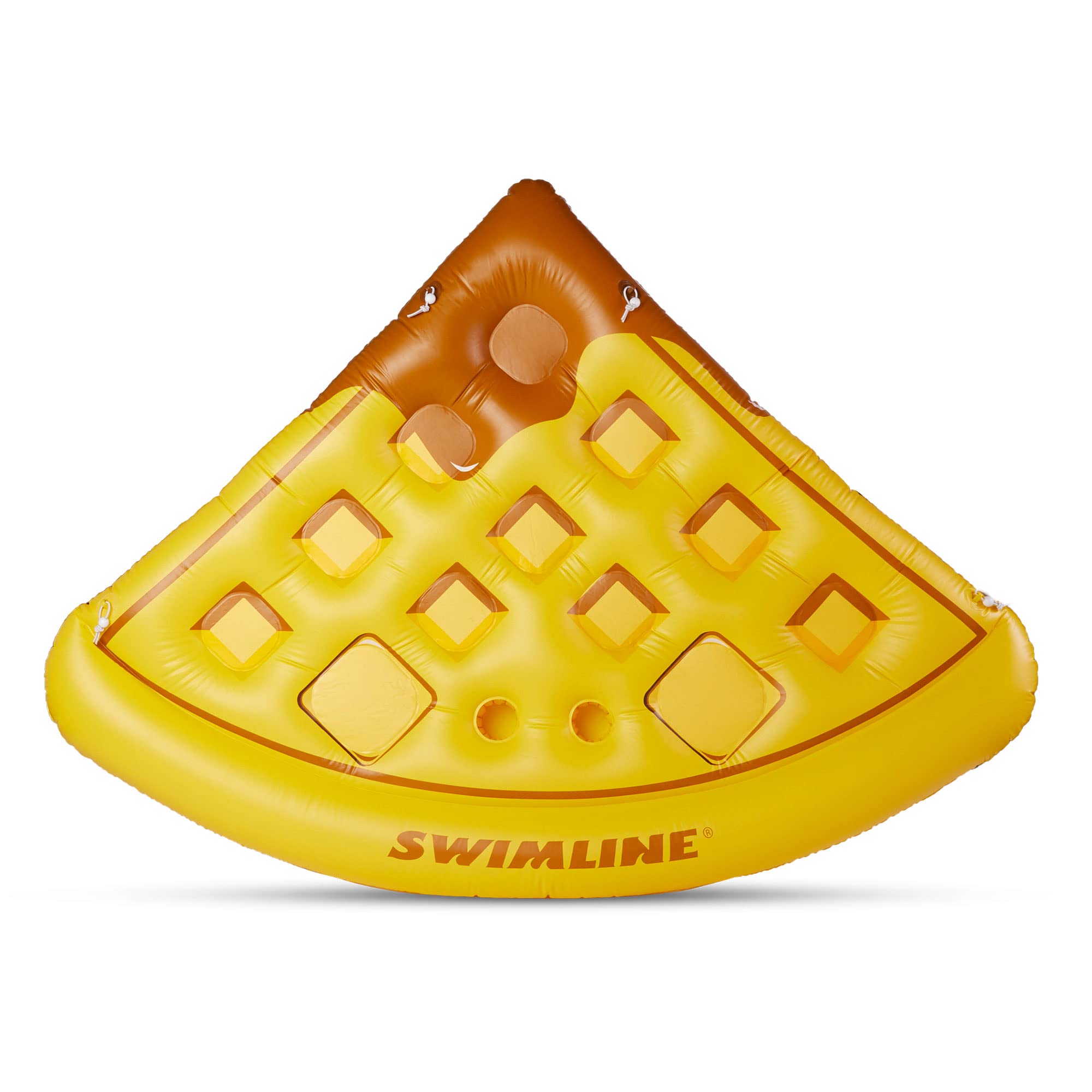 Inflatable Waffle Pool Lounge Float - Brown One Size - Comfortable Pool Float for Relaxing, Sunbathing & Lounging in Swimming Pools, Lakes or Beaches