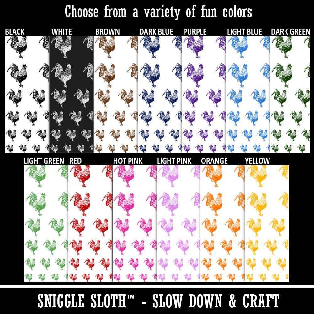 Waterproof Rooster Chicken Temporary Tattoos - Fake Body Art Set for Men & Women (Black, 1 Sheet) | Perfect for Parties, Halloween, Costumes & Fun Events