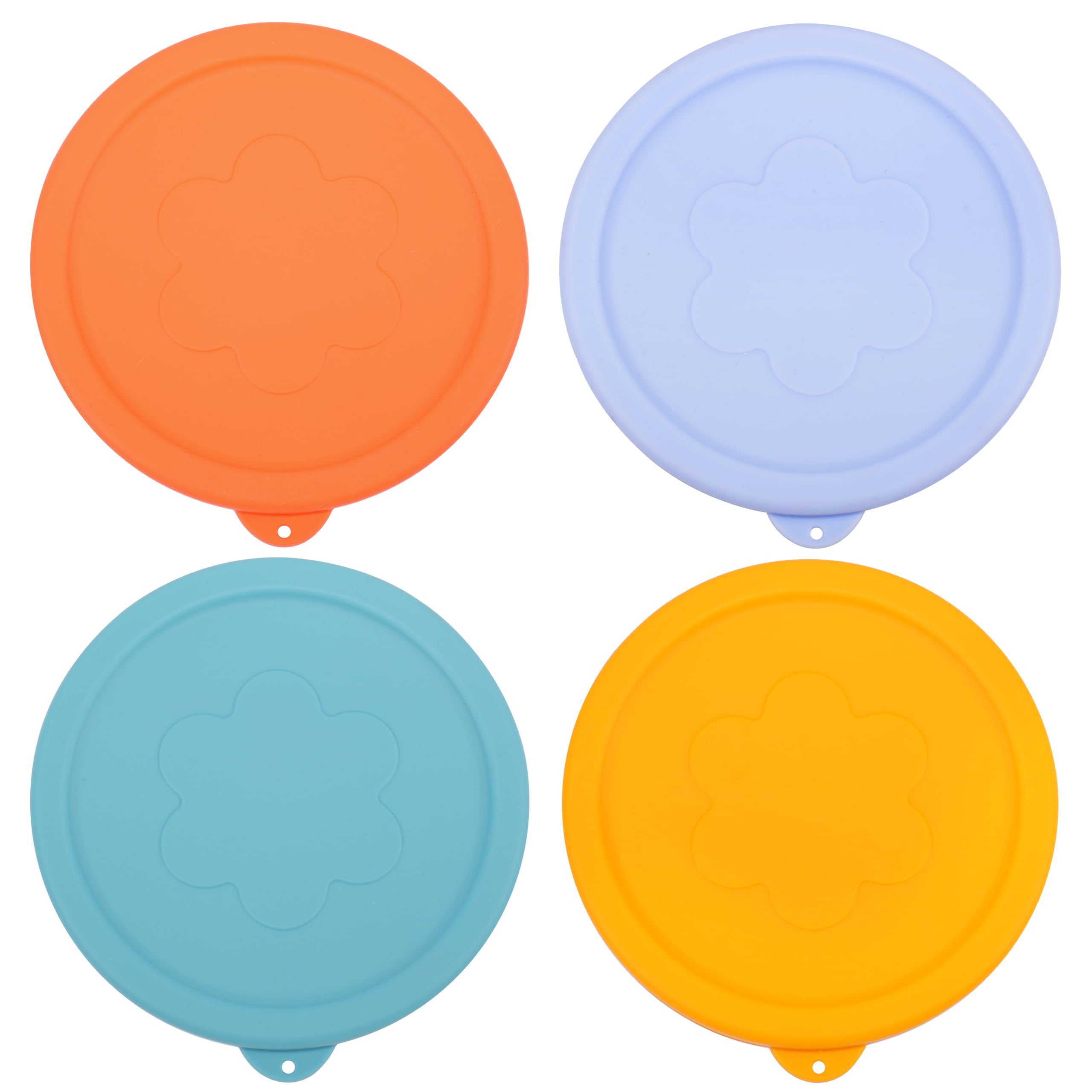 4-Pack Silicone Replacement Lids for Pyrex 7201-PC Glass Bowls - Microwave, Dishwasher & Freezer Safe - Perfect for Food Storage, Meal Prep & Leftovers (Container Not Included)