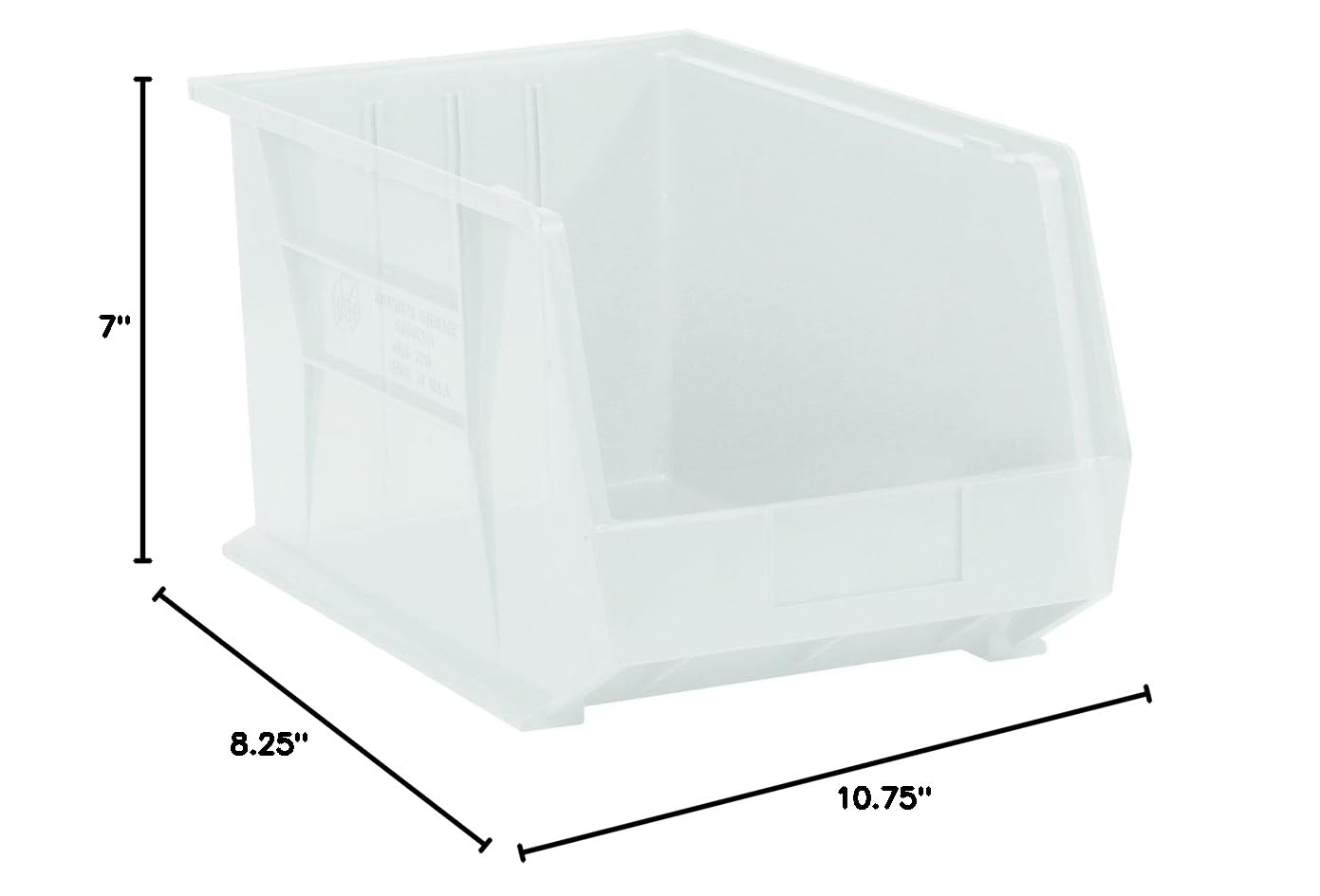 Aviditi 6-Pack Clear Plastic Stackable Storage Bins with Hanging Hooks | 10.75
