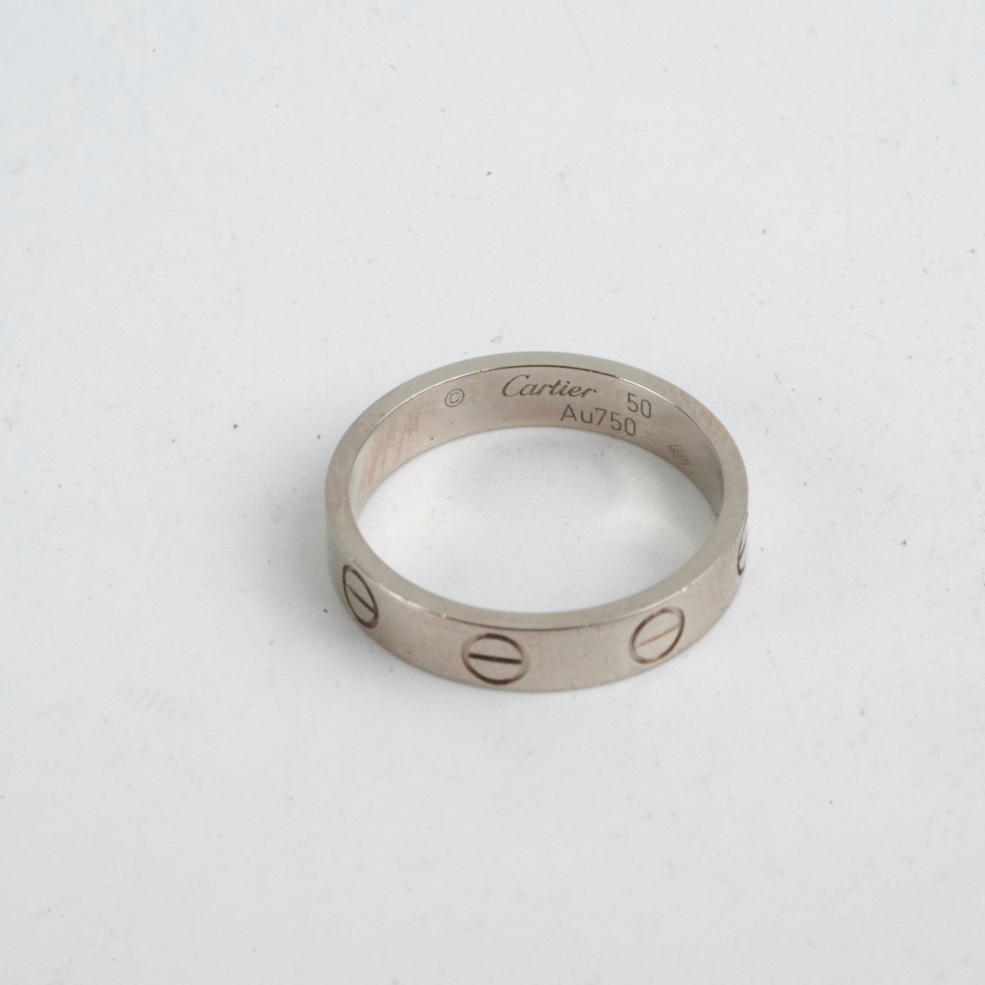Cartier Love Ring 18K White Gold Size 50 - Elegant Wedding Band for Women, Perfect for Engagement, Anniversary & Special Occasions