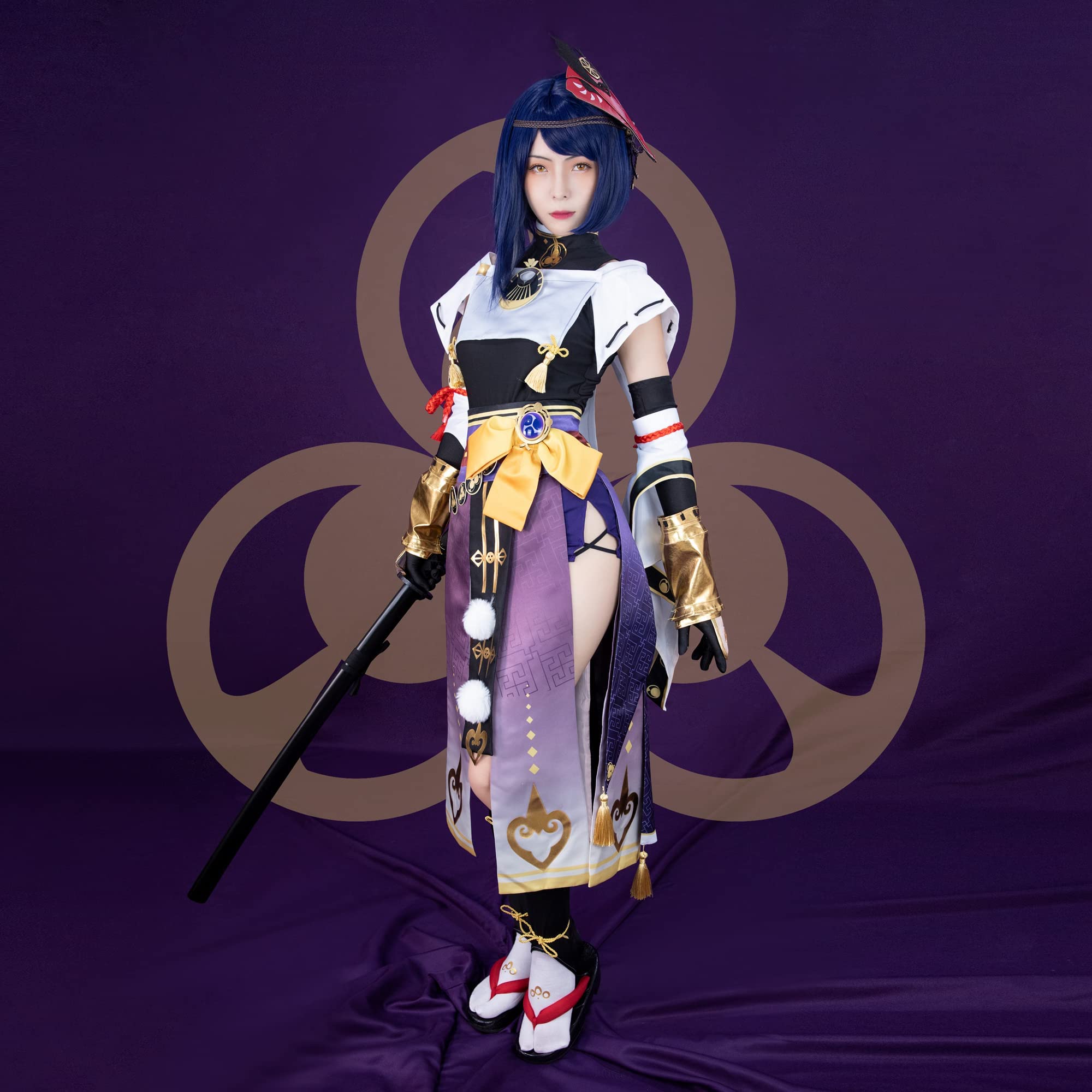 NSPSTT Kujou Sara Cosplay Costume for Women - Anime Genshin Impact Halloween Outfit | Perfect for Cosplay Events, Halloween Parties, and Anime Conventions