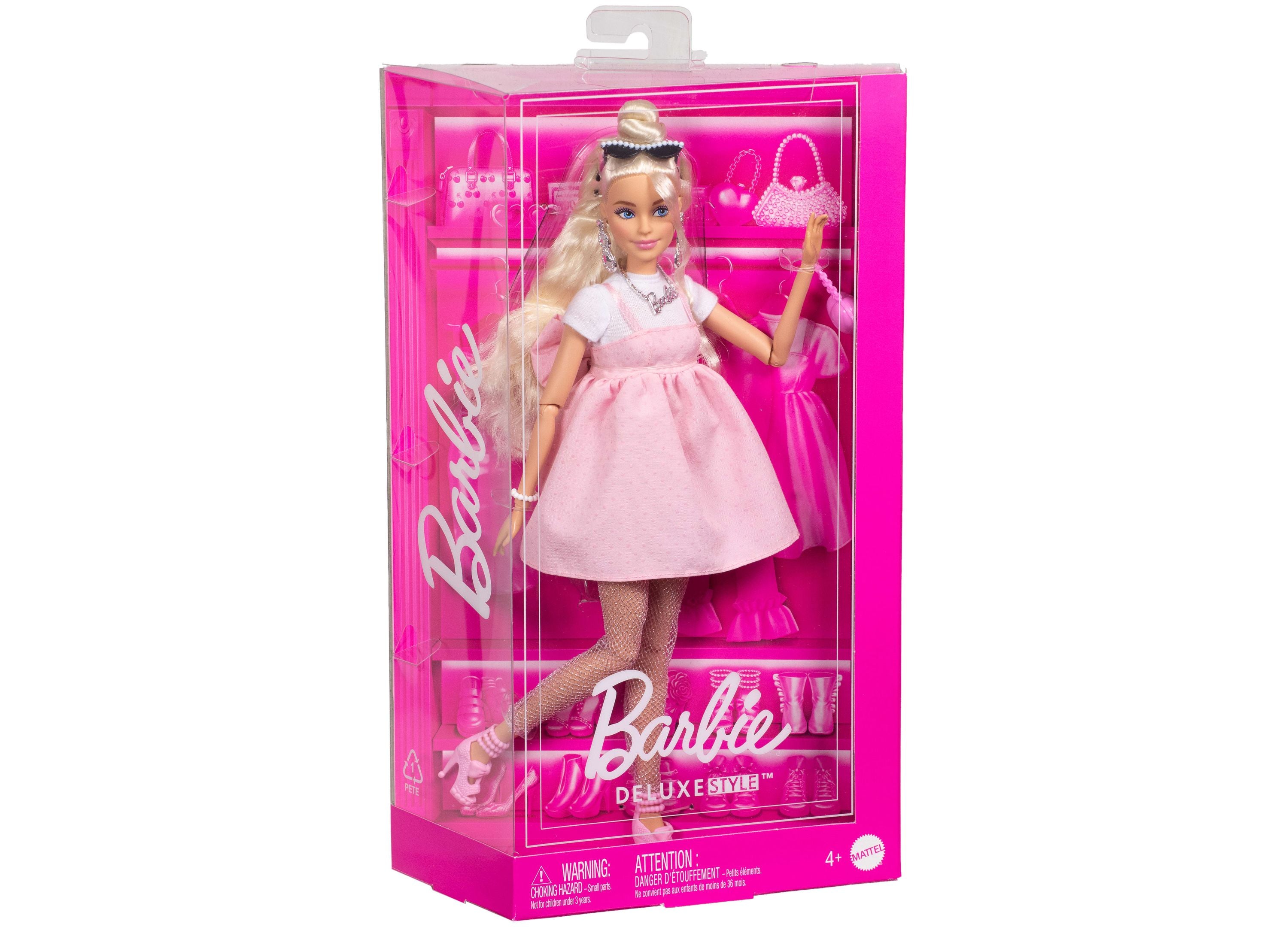 Barbie Deluxe Style Fashion Doll with Blonde Hair & Top Knot Bun - Perfect for Collectors, Gift Giving & Playtime Fun