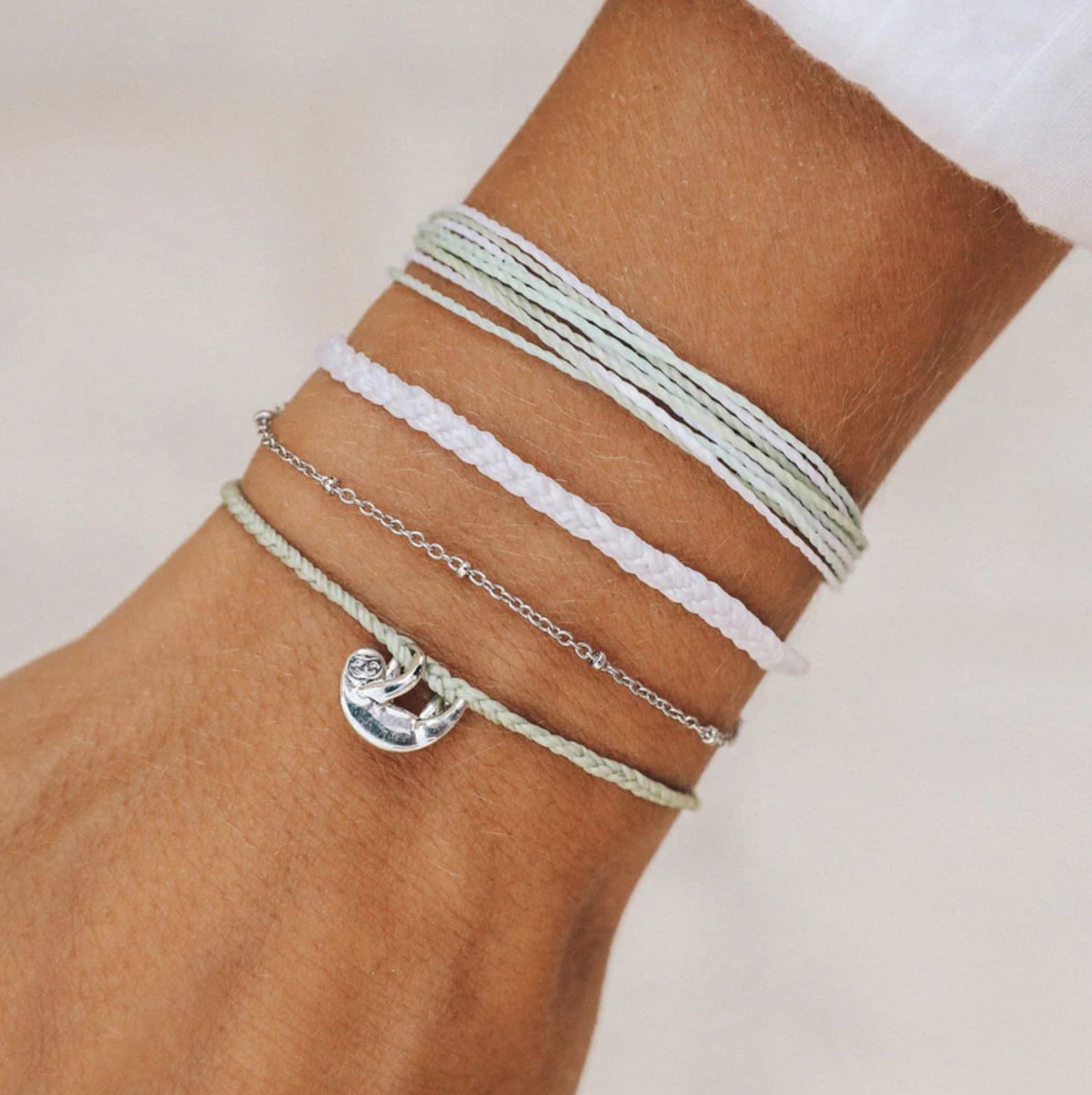 Pura Vida Save the Sloths Bracelet Pack - Handmade Adjustable Stackable Bracelets for Women - Set of 3 Multicolor Beaded Bracelets - Perfect for Casual Wear, Beach Outfits & Boho Fashion