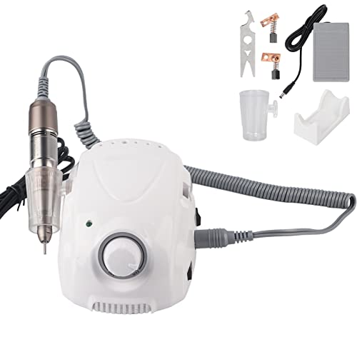 Professional Electric Nail Drill Machine Kit - Adjustable Speed Manicure & Pedicure Tool with Foot Pedal for Acrylic Nails, Home Salon & Beginners | Perfect for Nail Technicians, DIY Nail Care & Spa Treatments (US)