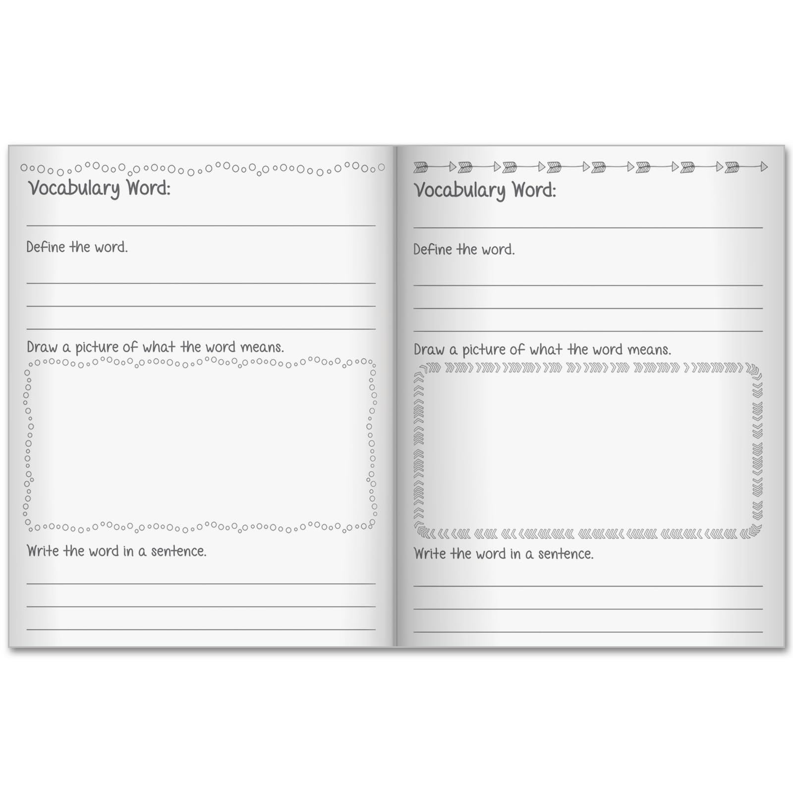 Primary Vocabulary Journals for Kids - Set of 12 | Really Good Stuff | Writing Practice & Language Learning Activities for Classroom & Homeschool