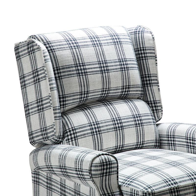 Erdeni Upholstered Manual Wingback Recliner Chair - Comfortable Living Room Armchair with Smooth Reclining Mechanism - Perfect for Home Theater, Reading Nook & Relaxation