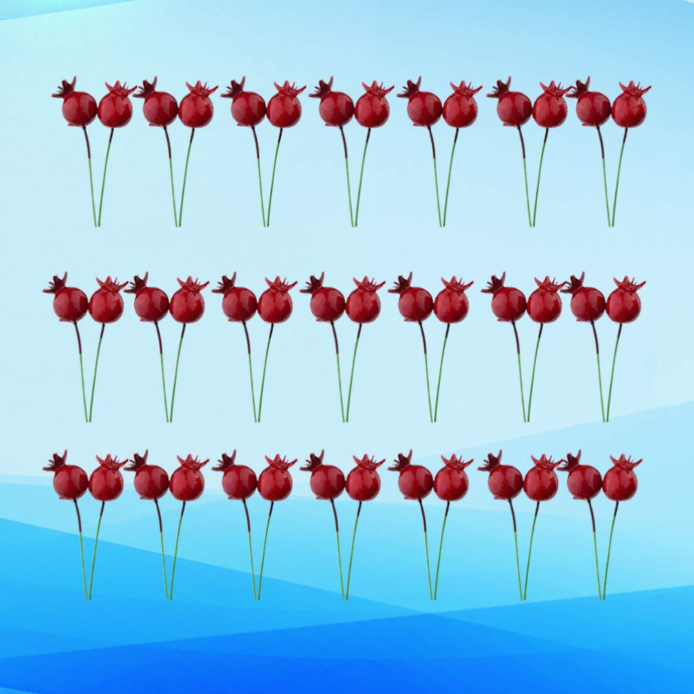 50pcs Miniature Dollhouse Fruit Tree Decorations - Panda Cake Toppers, Bonsai Berries & Christmas Branches for DIY Crafts, Fairy Gardens, and Holiday Decor