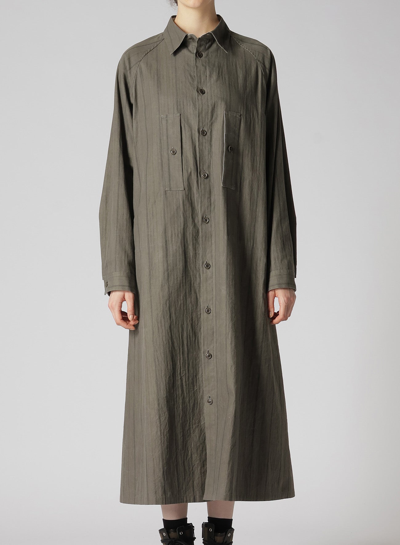 Stylish Cotton Stripe Ink Dyed Chest Pocket Dress for Women - Perfect for Casual Outings, Office Wear & Summer Fashion