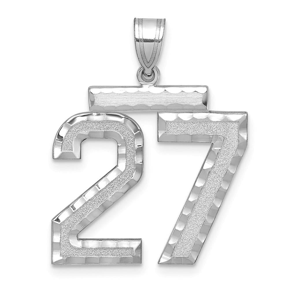 14k White Gold Black Bow Pendant - Varsity Collection for Gifts