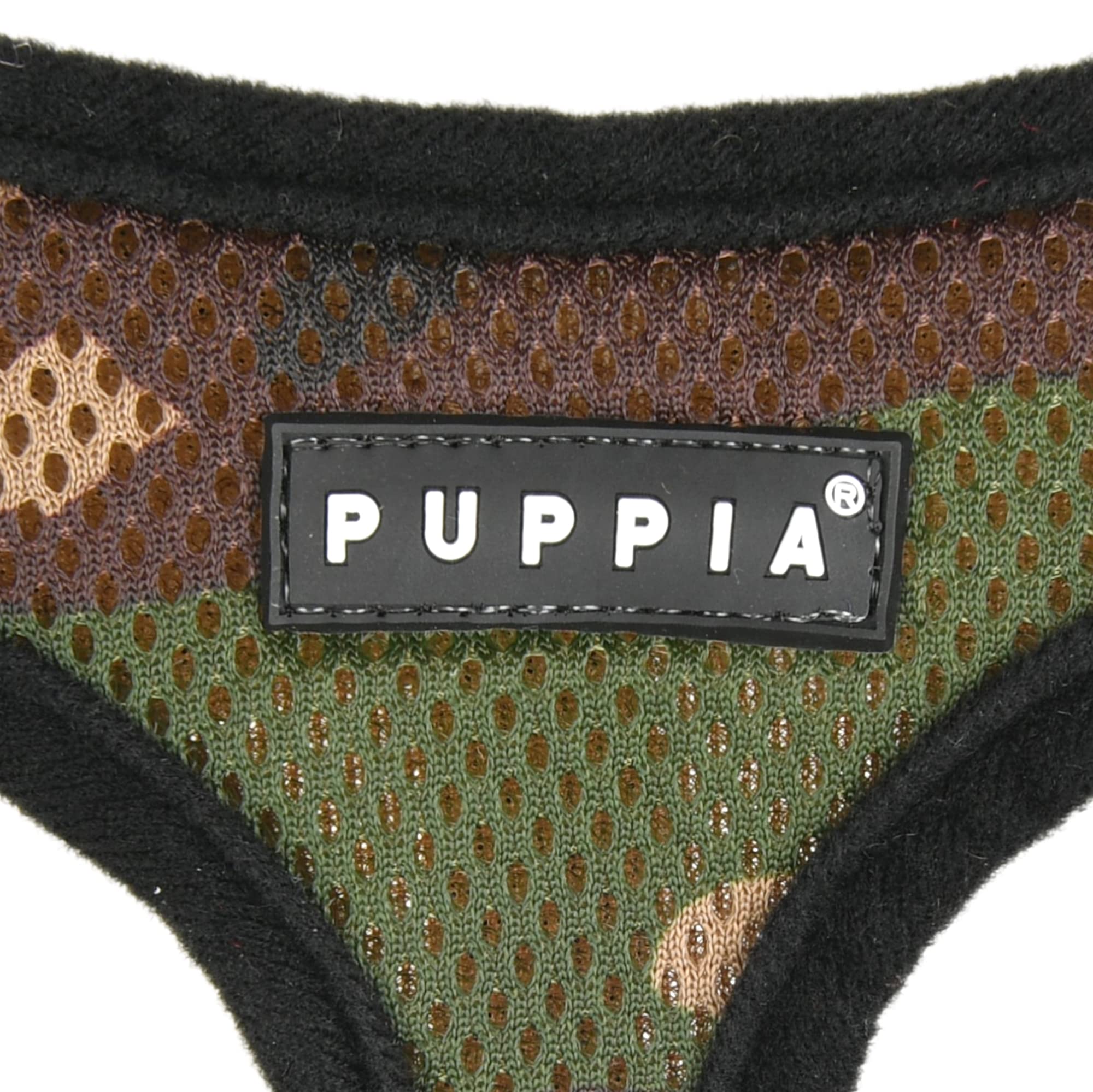 Puppia Soft Superior Dog Harness - Breathable Air Mesh No Pull No Choke Adjustable Vest for Small & Medium Dogs - Camouflage (L) - Perfect for Walking, Training & Outdoor Adventures