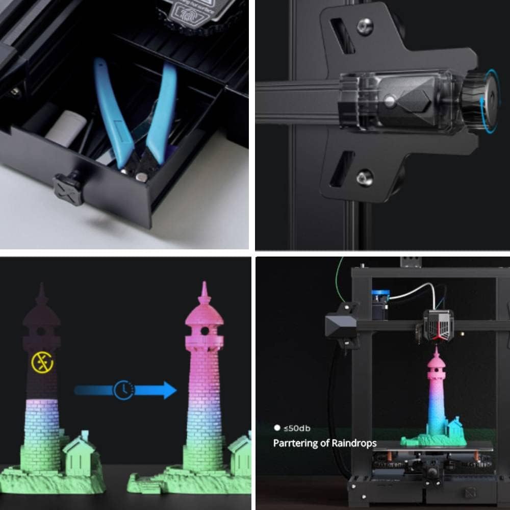 Official Creality Ender 3 V2 Neo 3D Printer with CR Touch Auto-Leveling Kit - Full-Metal Extruder & PC Spring Steel Platform - 95% Pre-Assembled for Beginners (220×220×250mm) - Perfect for Home DIY, Prototyping & Educational Projects