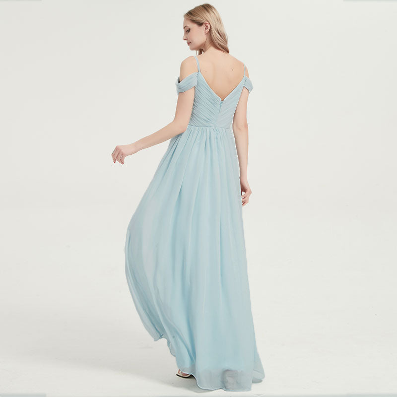 Elegant Burnt Orange Spaghetti Strap Pleated Chiffon Bridesmaid Dress - Perfect for Weddings, Formal Events & Special Occasions