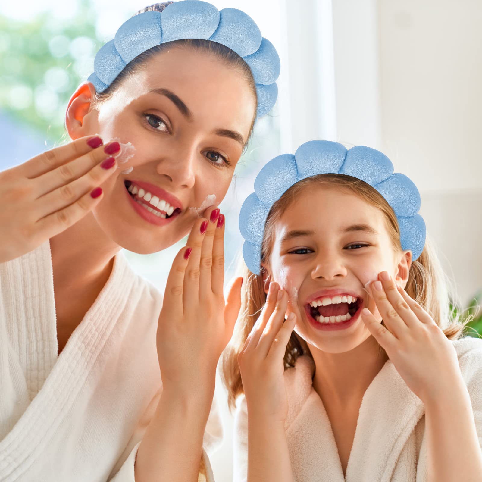 Soft Terry Cloth Spa Headband for Women - Makeup & Skincare Hairband for Washing Face, Makeup Removal, Shower & Beauty Routine (Blue) | Perfect for Home Spa, Facial Care & Relaxation
