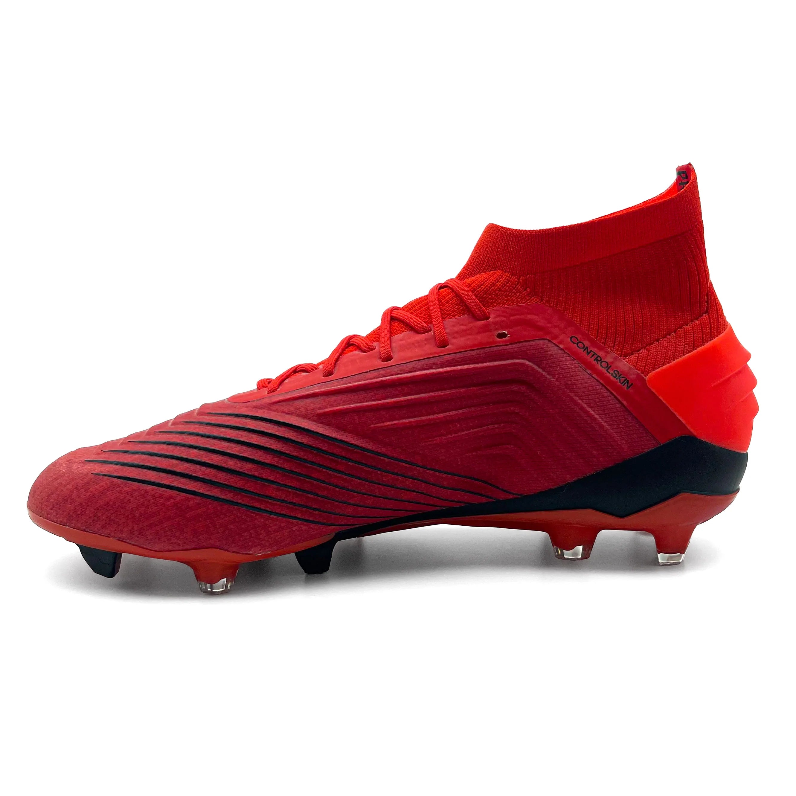Adidas Predator 19.1 FG Soccer Cleats - Men's Football Shoes in Active Red | Firm Ground Outdoor Playing Surfaces | Perfect for Matches, Training & Competitive Games