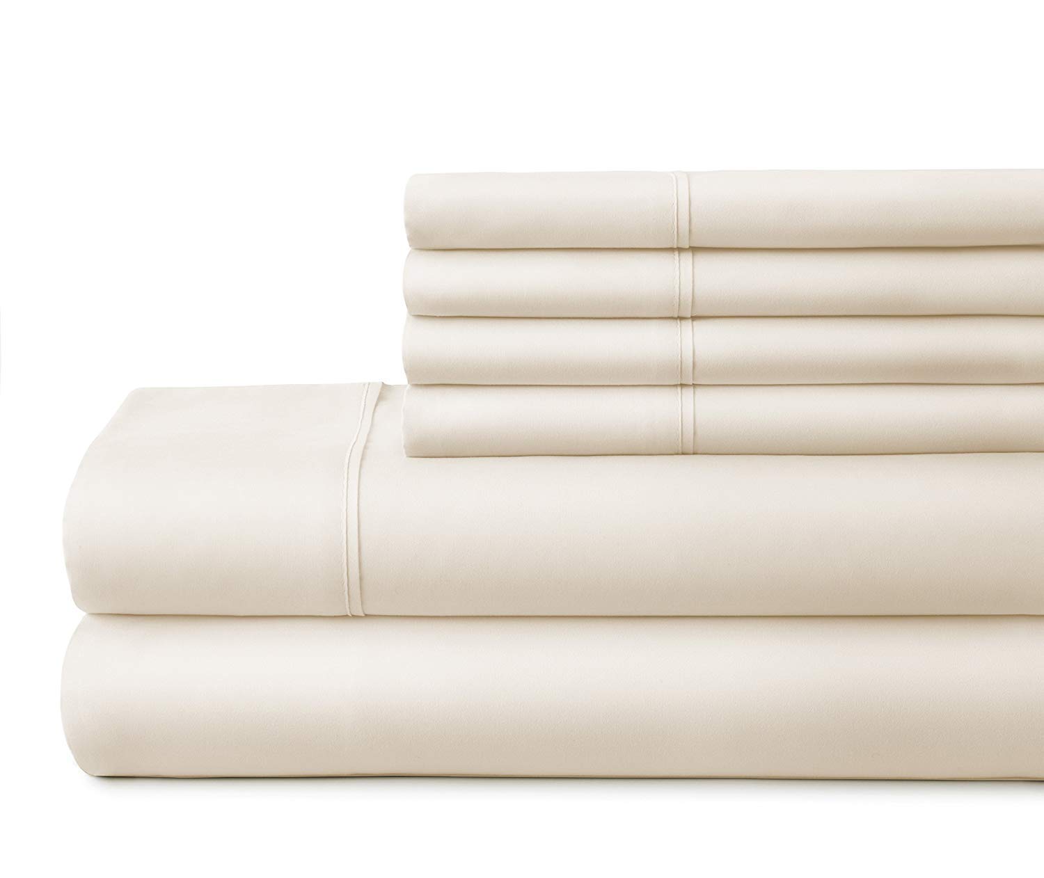 800 Thread Count 100% Cotton Bed Sheet Set with Pillowcases - 6 Piece Luxury Twin Size Deep Pocket (Fits 18