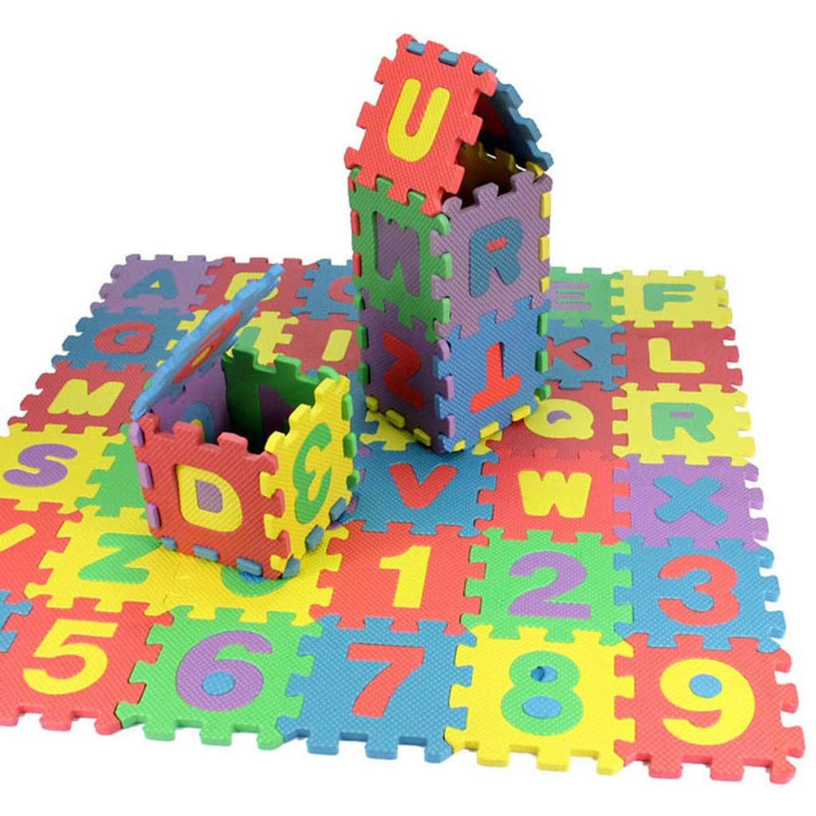 36-Piece Foam Puzzle Play Mat for Babies & Toddlers | Non-Toxic Alphabet & Numbers Floor Tiles | Interlocking Educational Activity Mat for Kids - Perfect for Nursery, Playroom & Daycare Learning