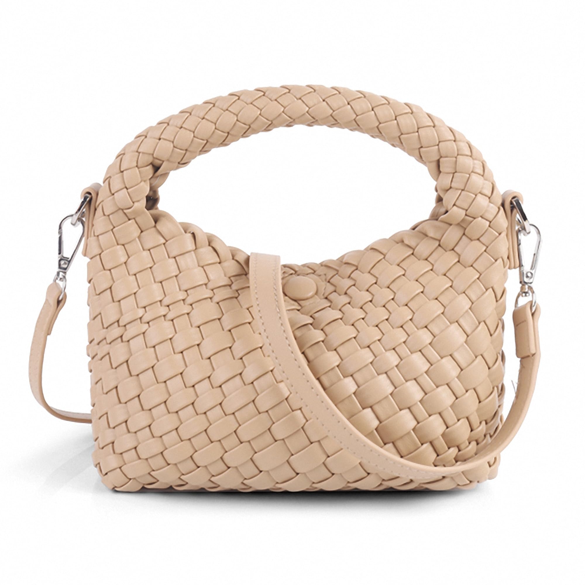 Stylish Women's Woven Handbag with Detachable Strap - Versatile Tote, Crossbody & Shoulder Bag for Everyday Use | Perfect for Work, Shopping & Travel