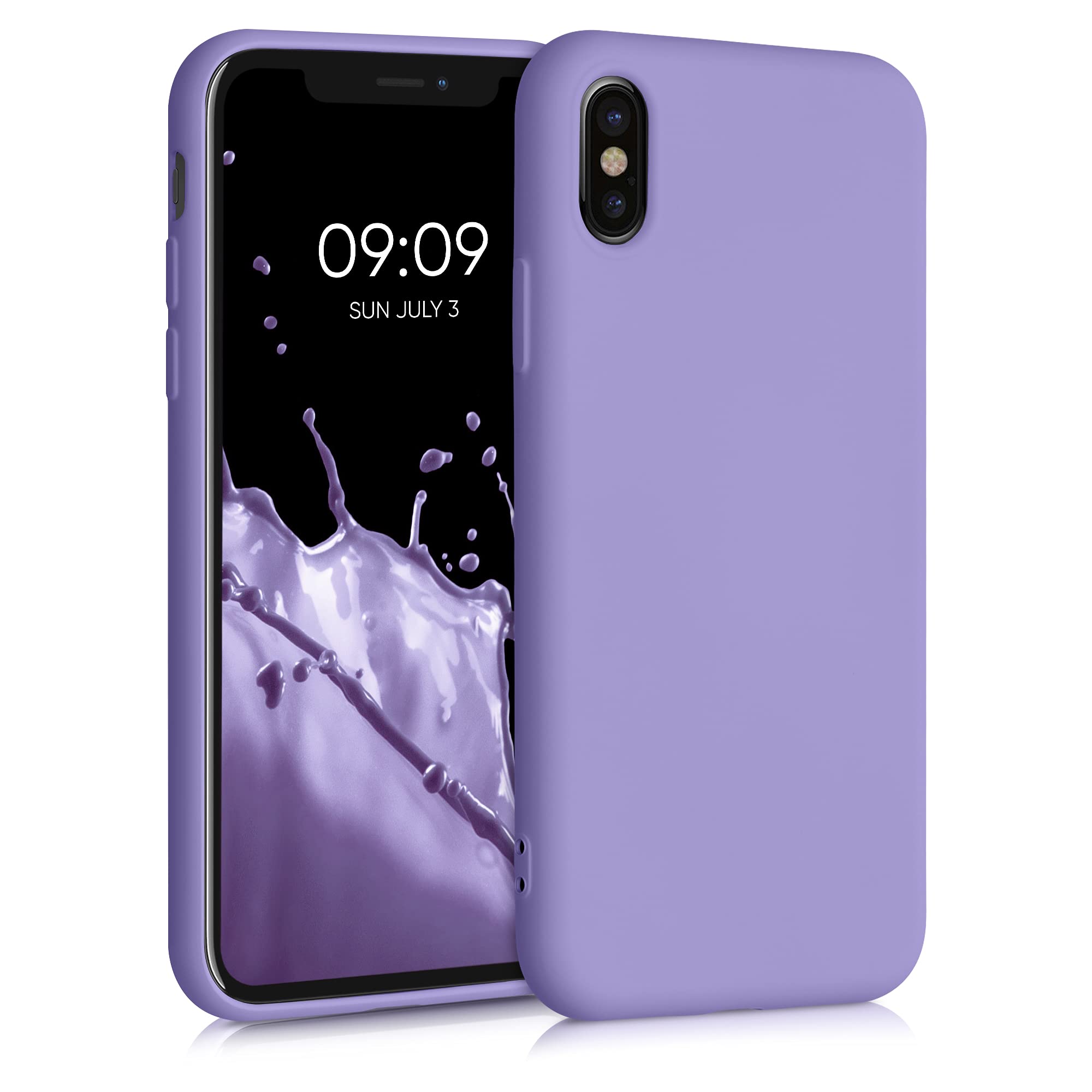 Slim Protective TPU Silicone Phone Case Compatible with Apple iPhone X - Shockproof Cover in Violet Purple | Perfect for Everyday Use, Travel & Outdoor Activities