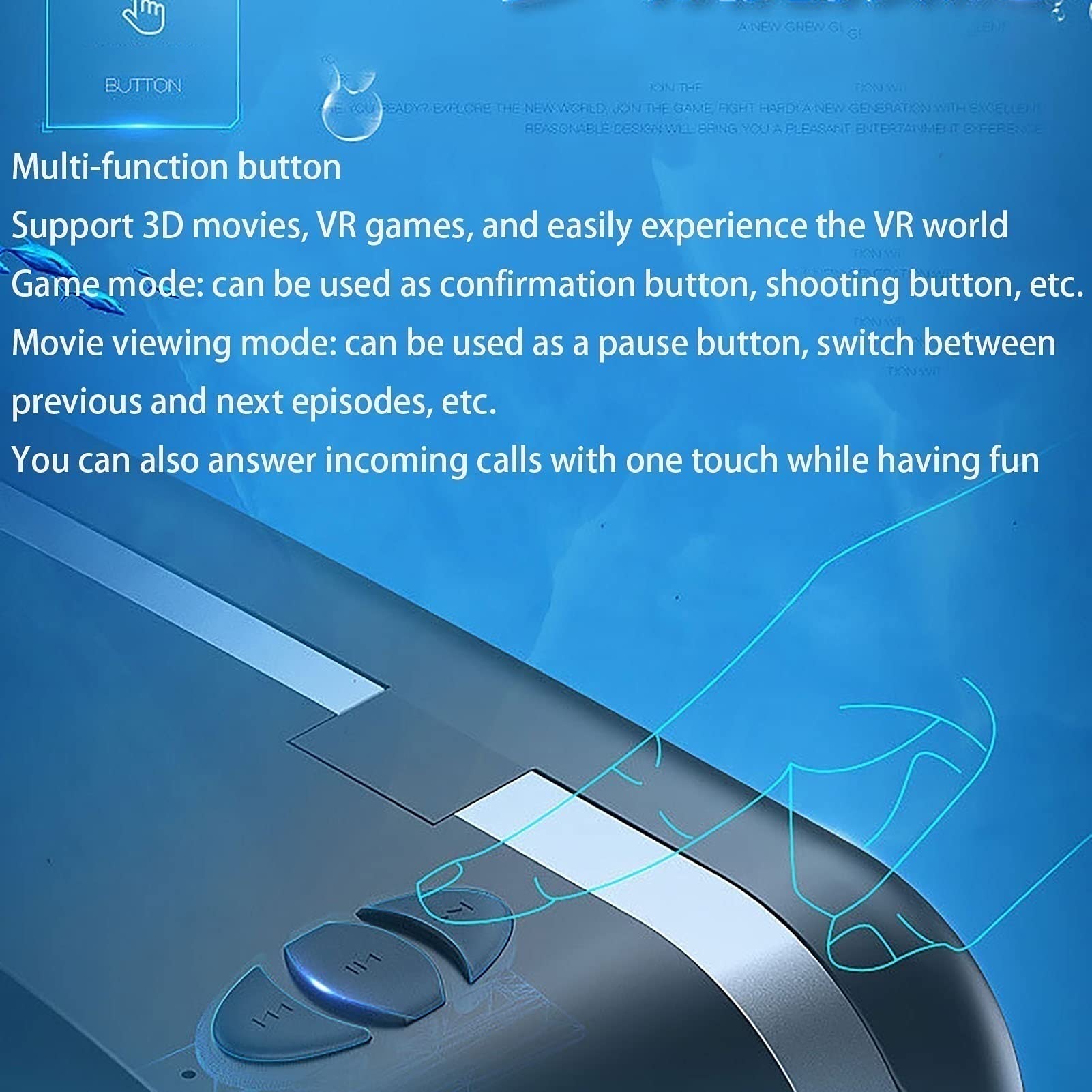 CYLZRCl 3D VR Headset with Stereo Sound & Remote Control - Virtual Reality Glasses for Gaming, Movies & Smartphones - Compatible with All iOS & Android Devices (Color: 6R1) - Perfect for Home Entertainment & Immersive VR Experiences