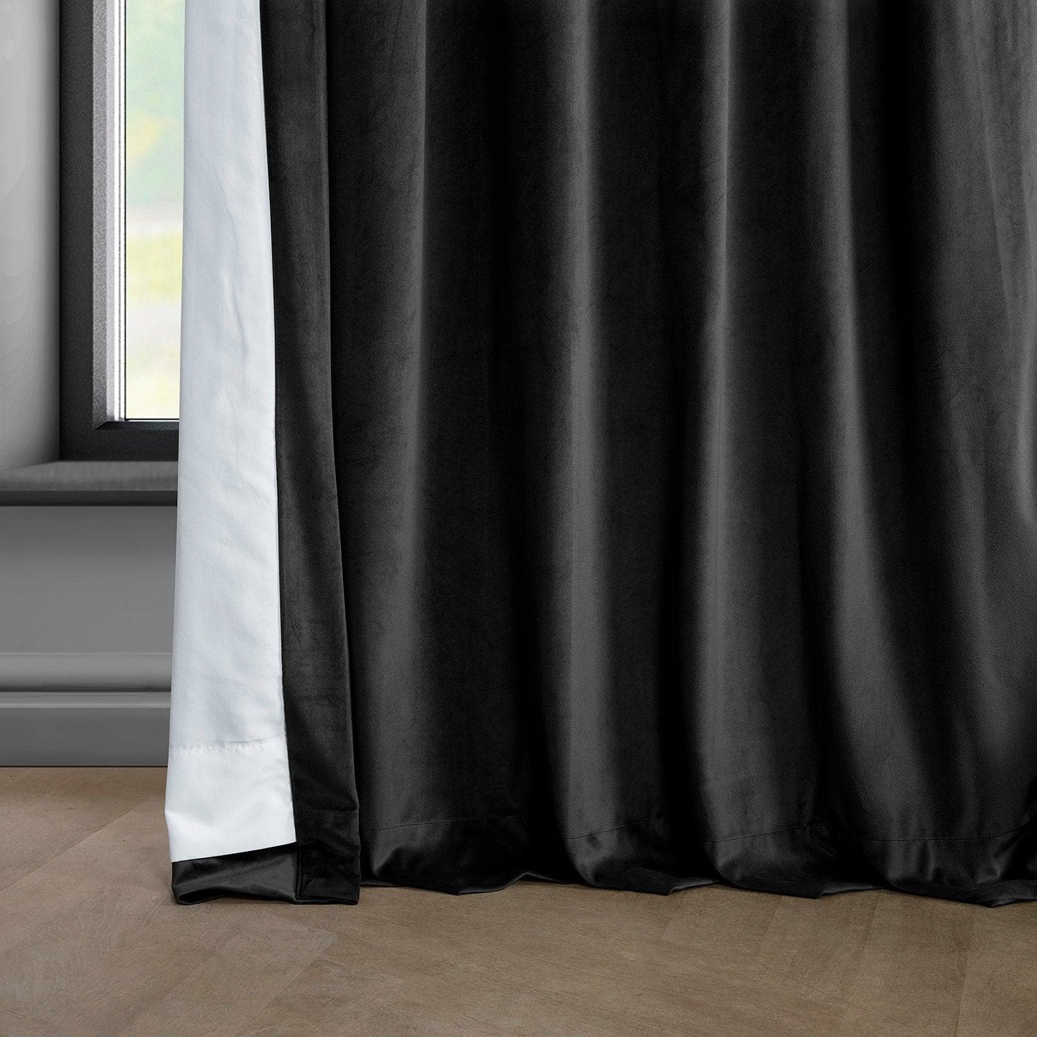 Blackout Curtains for Bedroom - Plush Velvet Black Heritage Design, Thermal Insulated & Noise Reducing Window Drapes - Perfect for Home Theater, Nursery & Light-Sensitive Sleepers