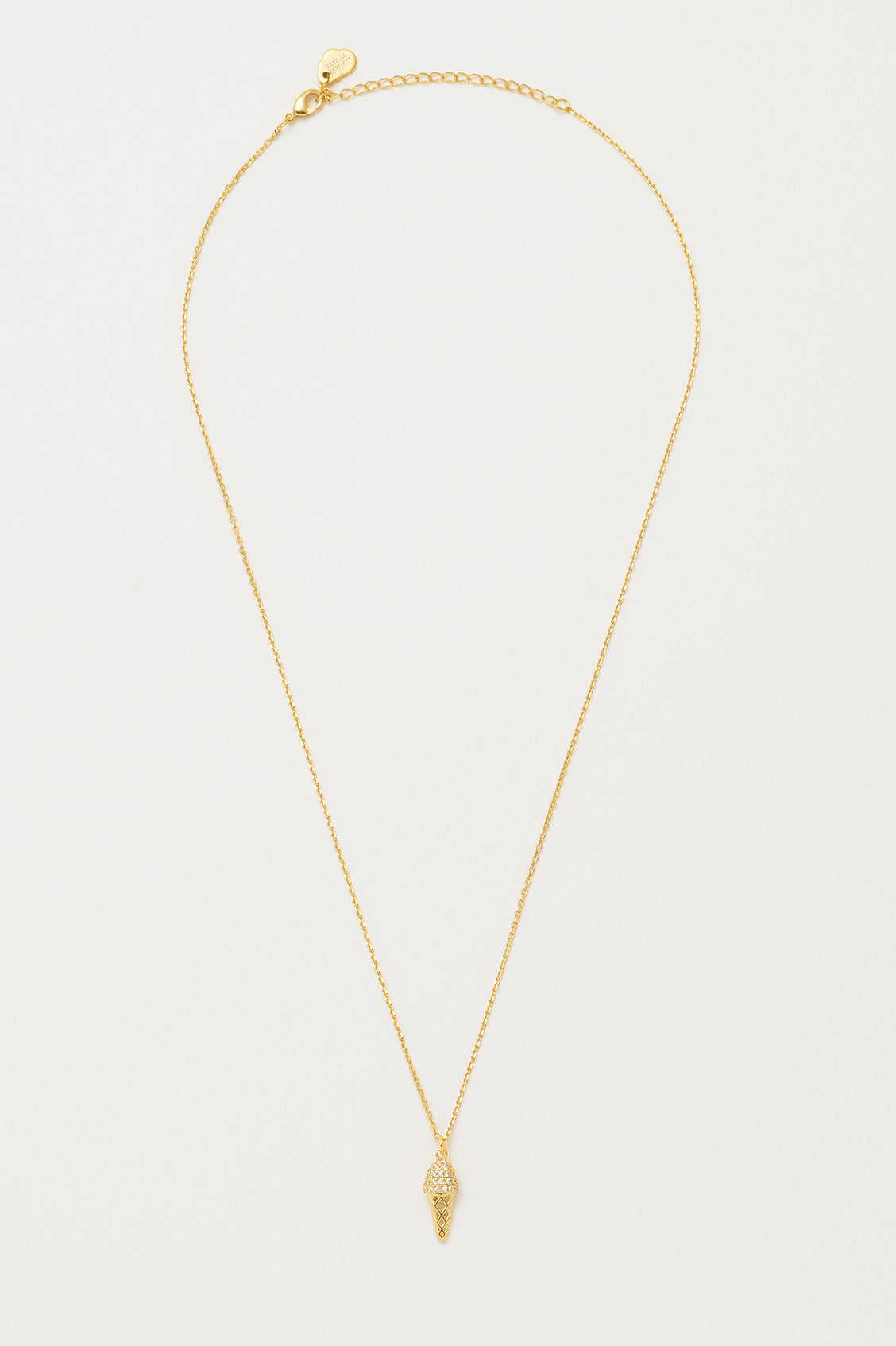 Pave Ice Cream Pendant Necklace - Dainty Gold or Silver Jewelry for Women - Perfect Gift for Birthday, Anniversary & Everyday Wear