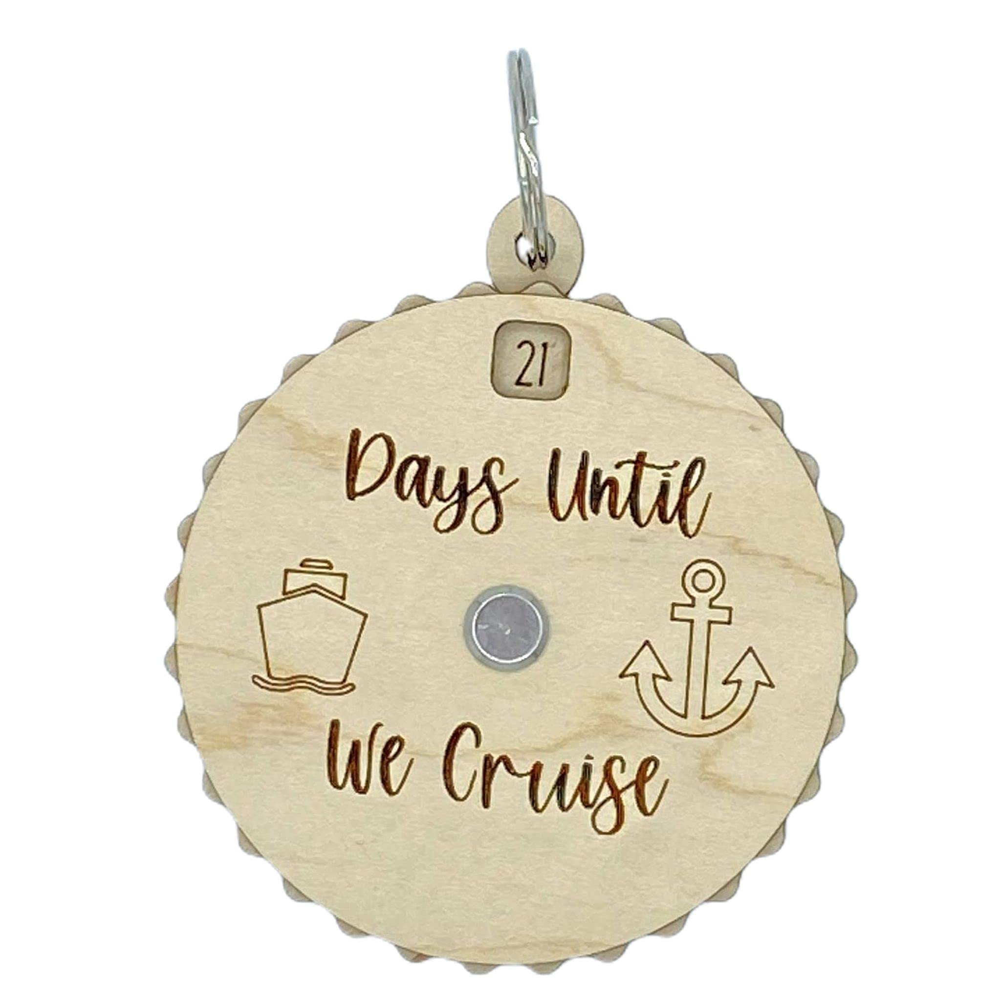Countdown Spinner Keychains - We Cruise Edition | Stress Relief & Focus Tool for Travel, Office, and Classroom Use