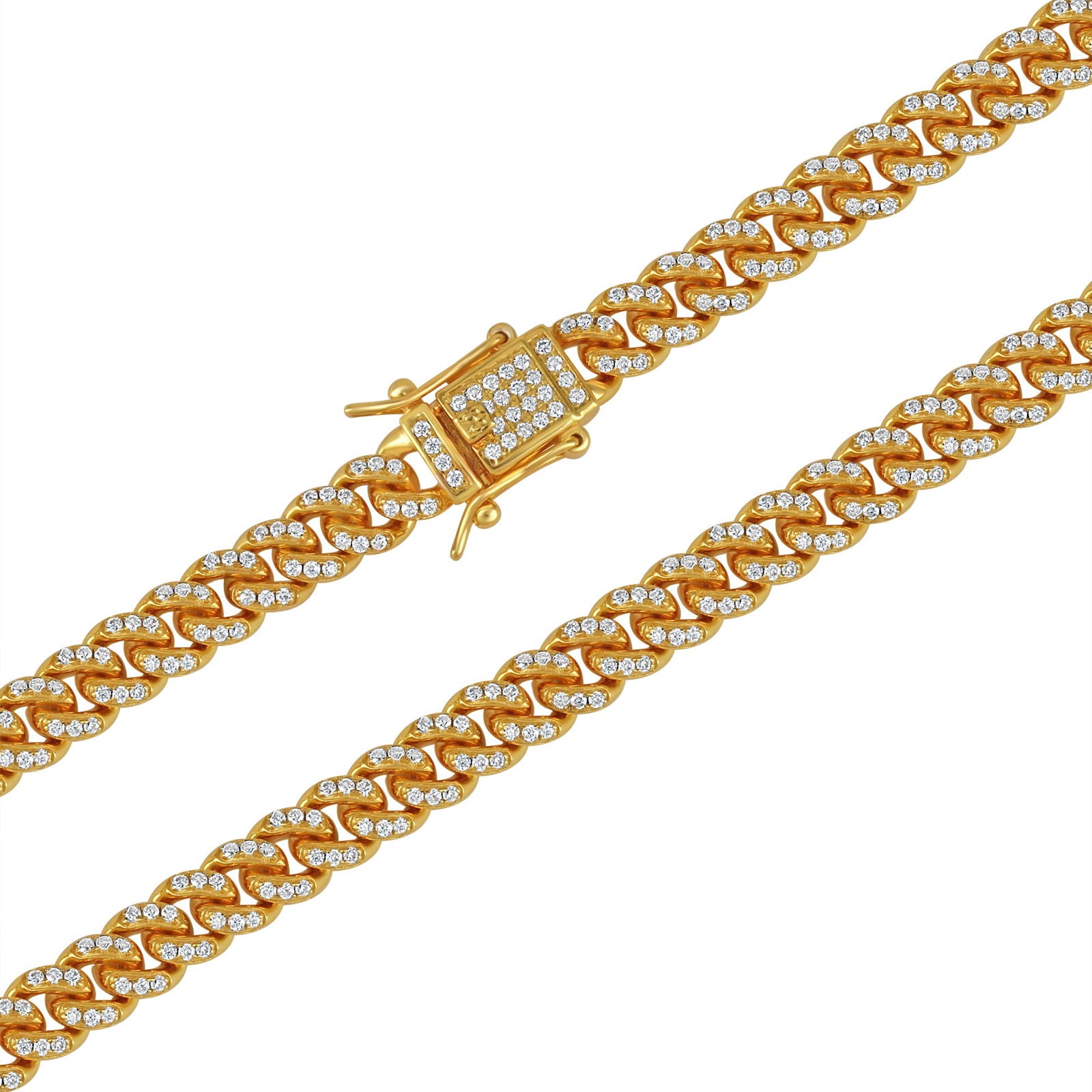 Moissanite Diamond .925 Sterling Silver 6mm Miami Cuban Link Chain for Men - Perfect for Hip Hop Jewelry, Gifts & Everyday Wear