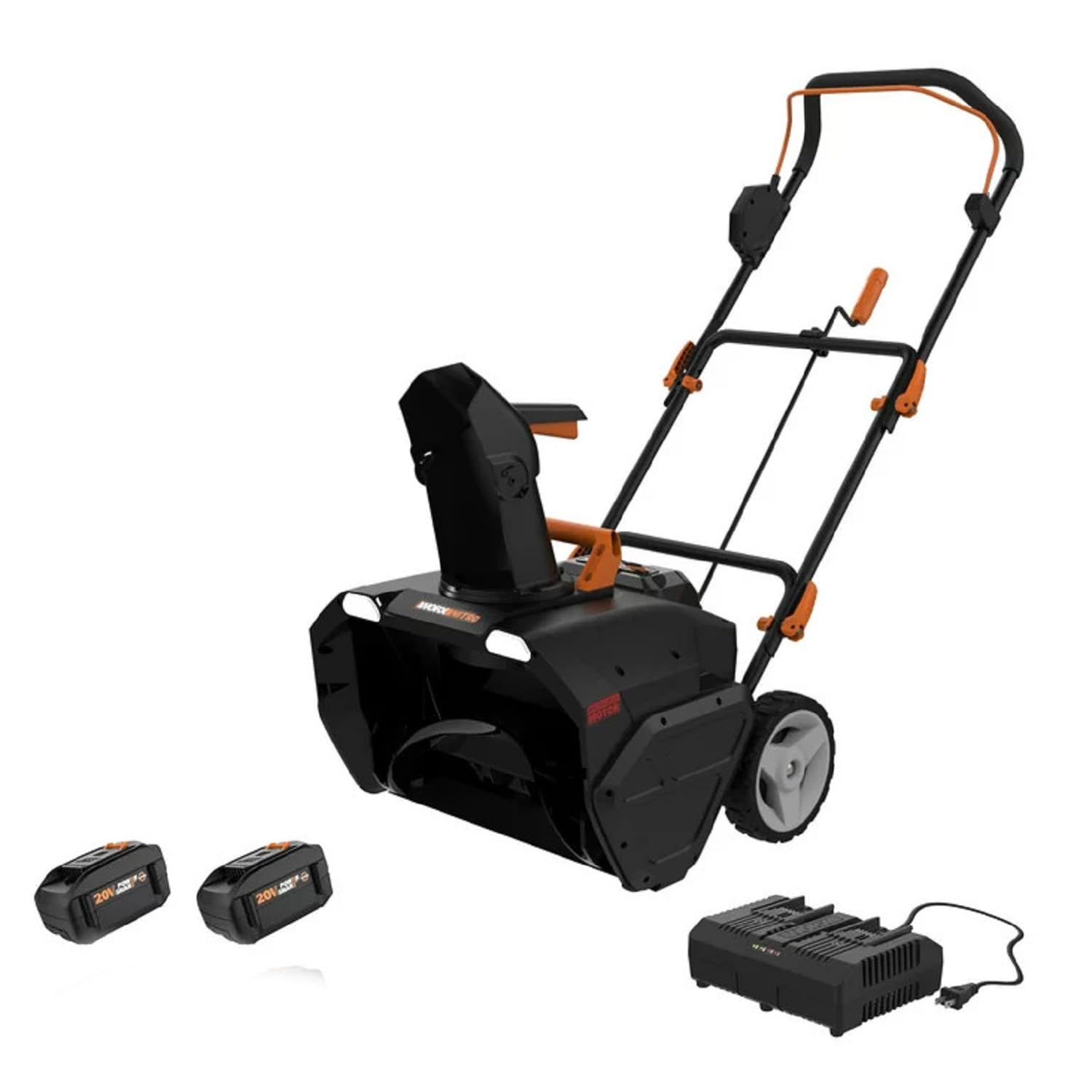Worx WG471 40V 20-Inch Cordless Snow Blower with Brushless Motor & Power Share Technology - Includes Battery & Charger - Perfect for Driveways, Sidewalks & Home Snow Removal