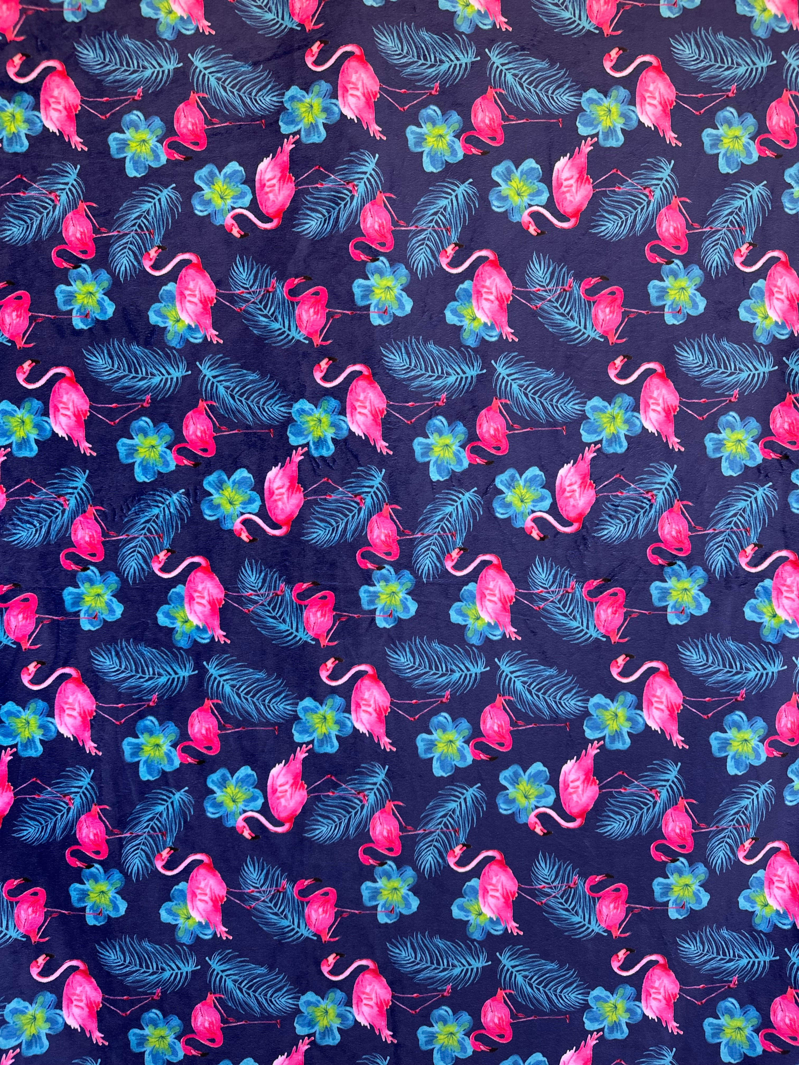 Flamingos on Magenta Galaxy Print - Soft Minky Blanket for Adults & Kids (54x66 Inches) - Cozy Throw for Travel, Nursery, or Home Decor